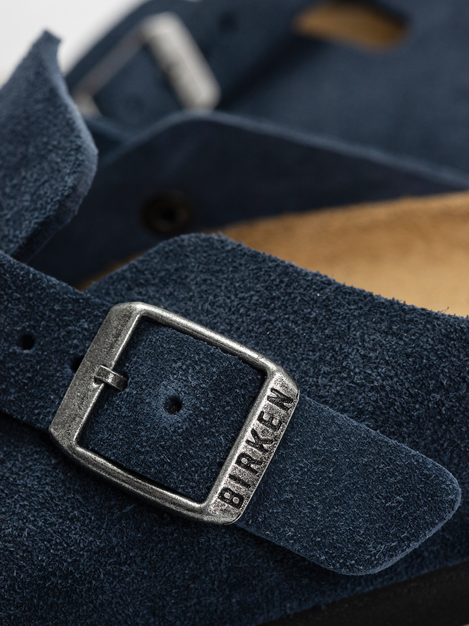 Klapki Birkenstock Boston Suede Leather Narrow Wmn (new navy)