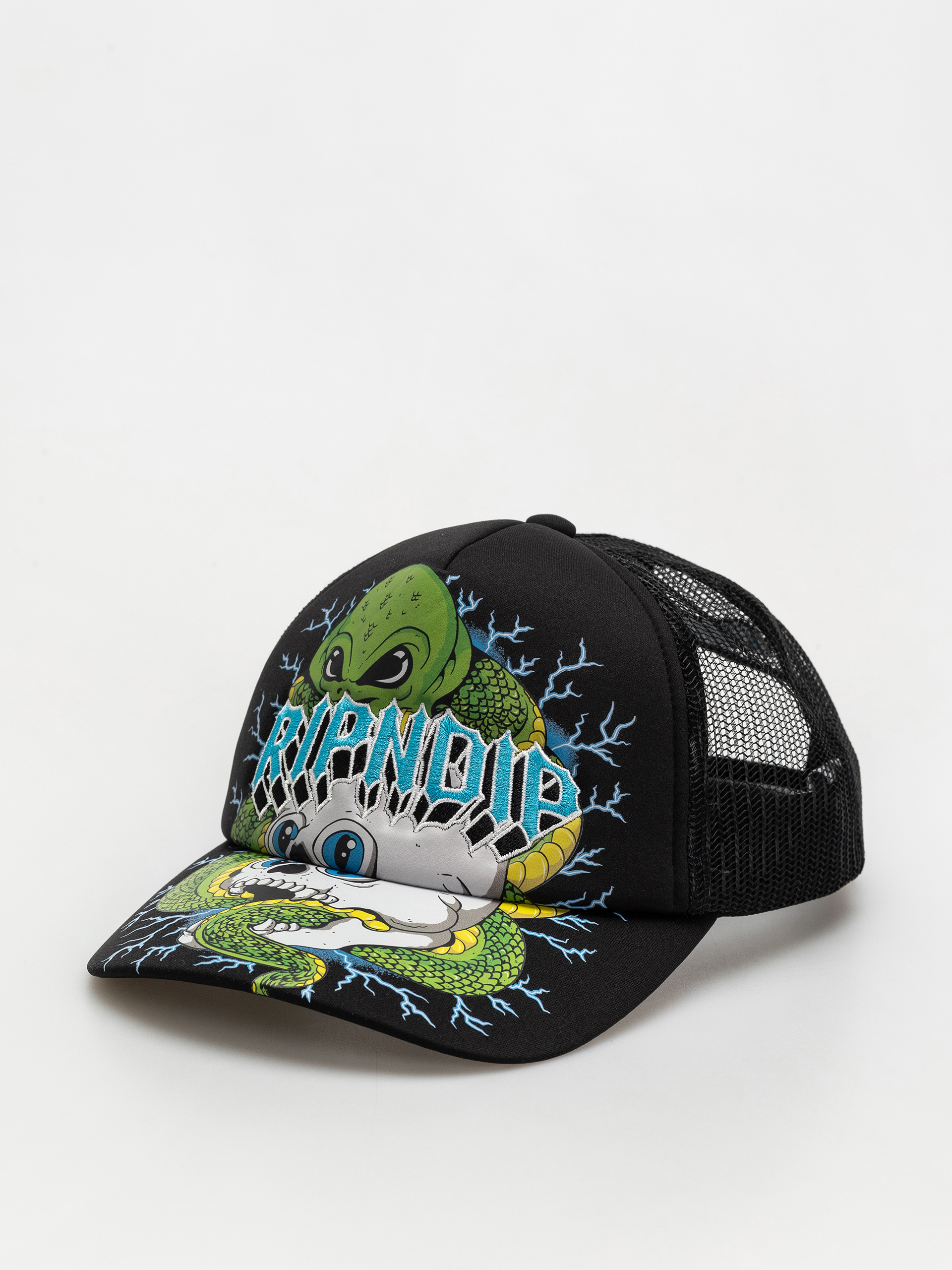 Czapka z daszkiem RipNDip Skull And Bones Trucker (black)
