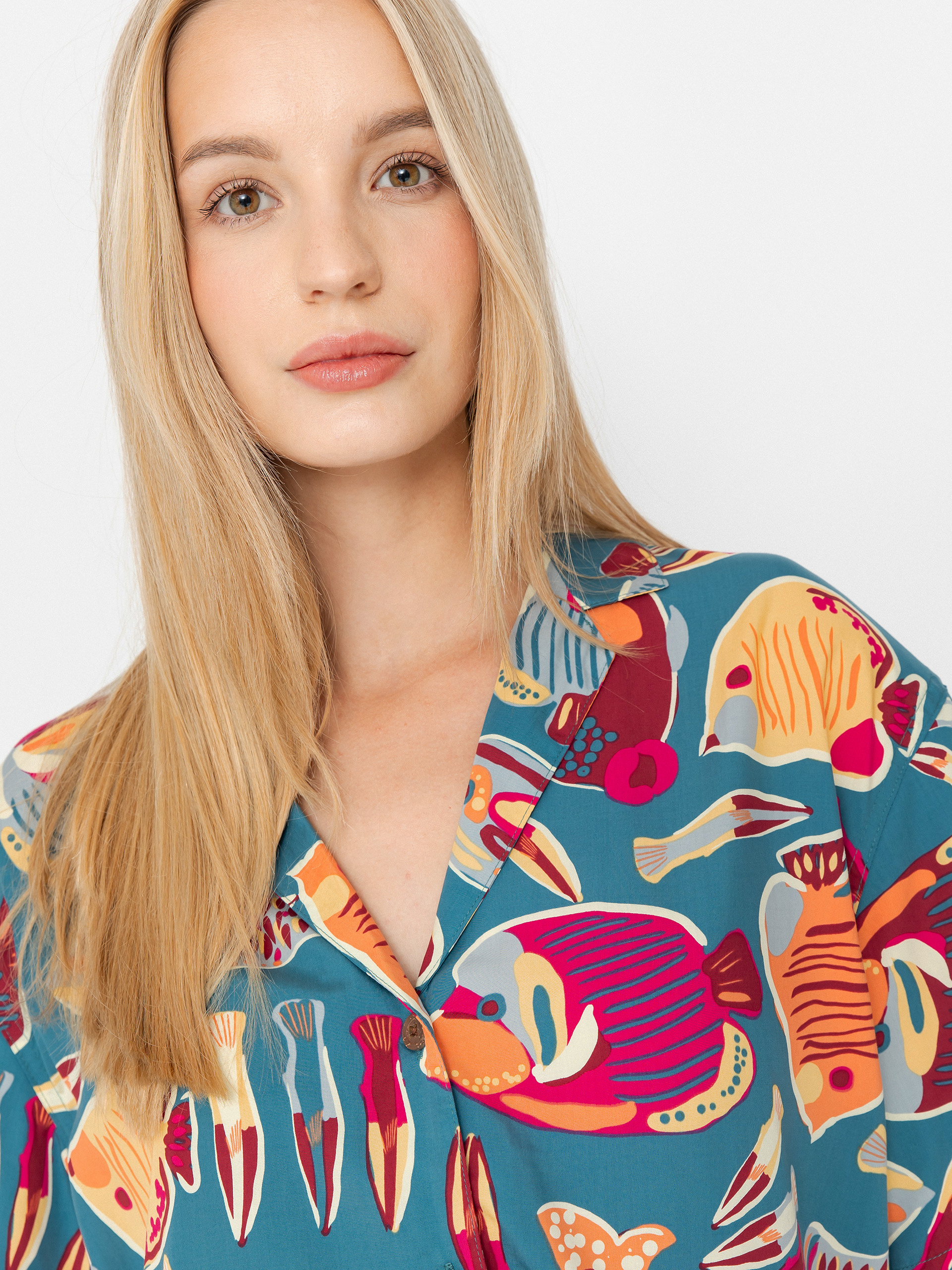 Koszula Patagonia Tidal Threads Wmn (wrasse/wetland blue)