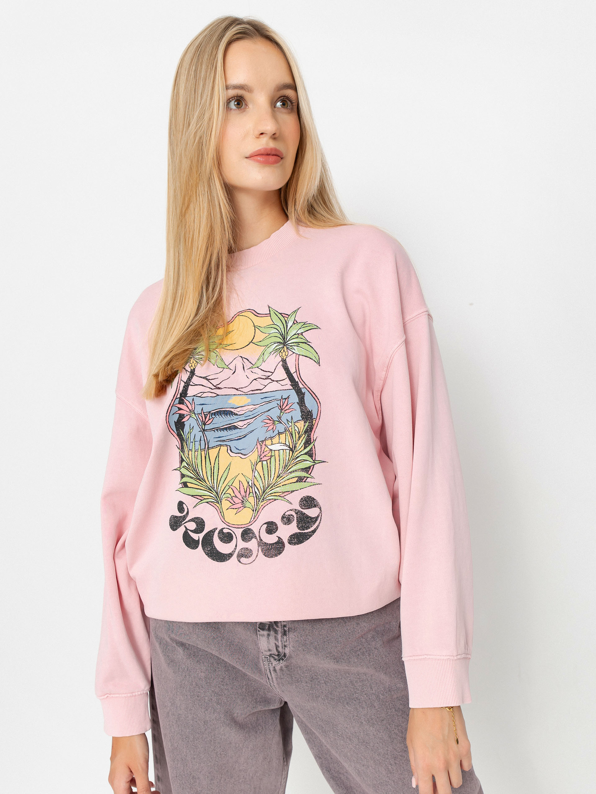 Bluza Roxy Lineup Terry Wmn (bleached mauve)