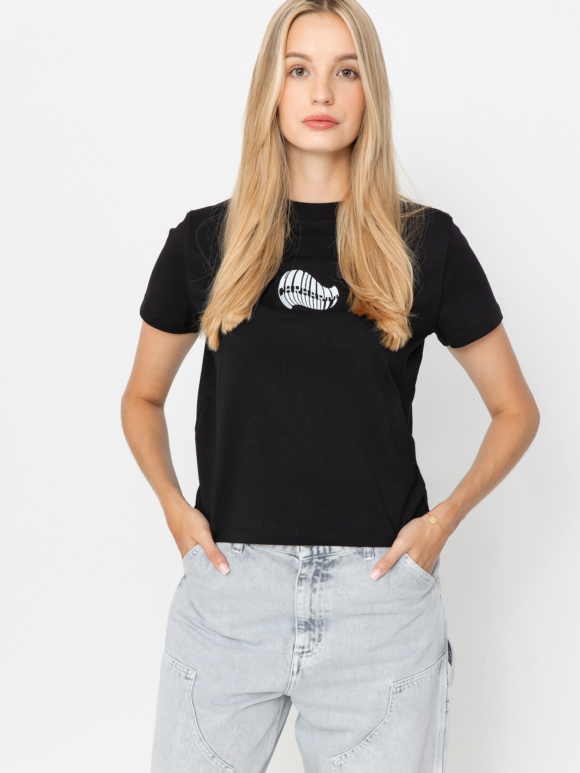 T-shirt Carhartt WIP Psshh Wmn (black/blue fog)