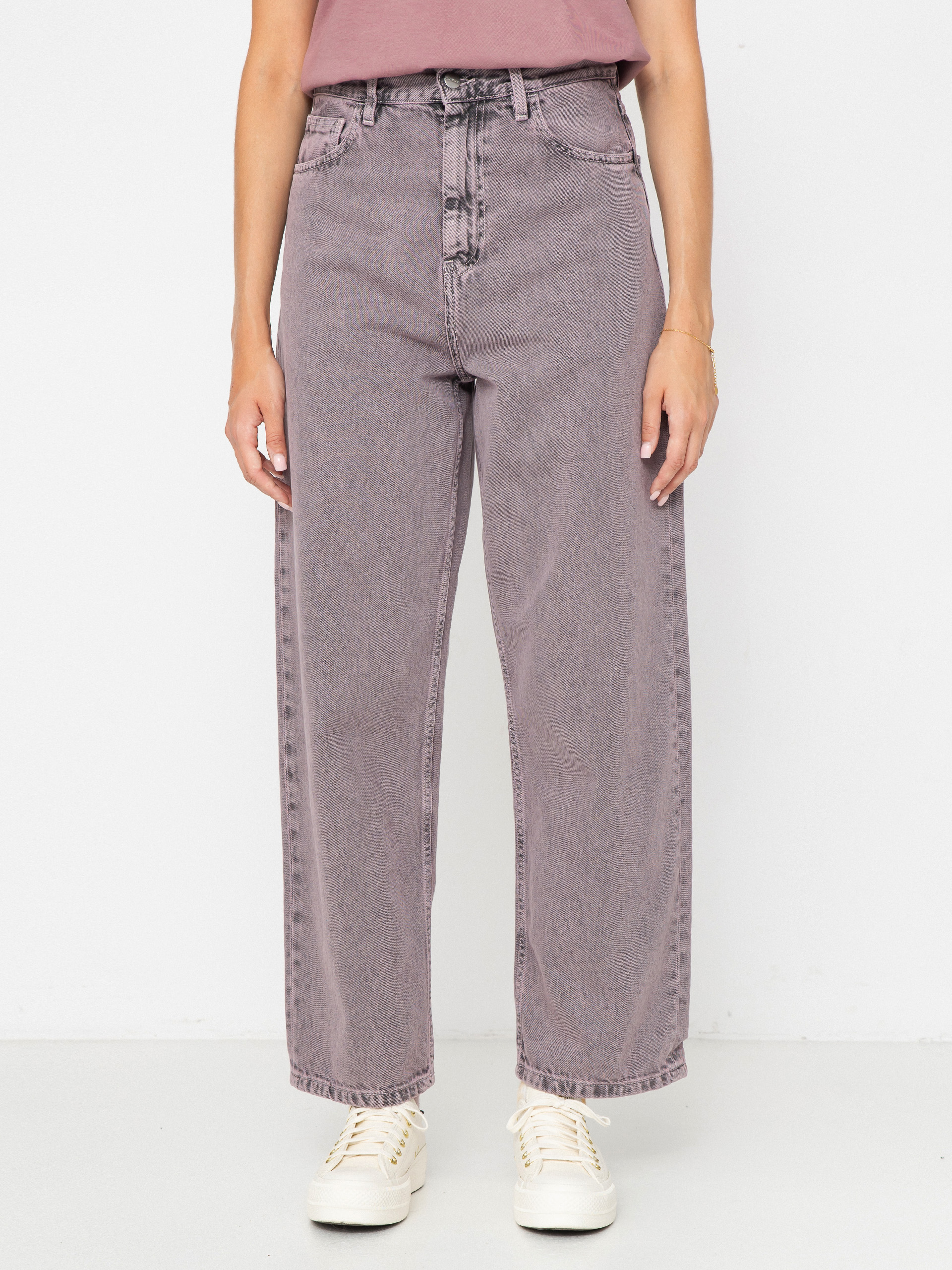 Spodnie Carhartt WIP Brandon Wmn (black/hortensia/garment dyed)