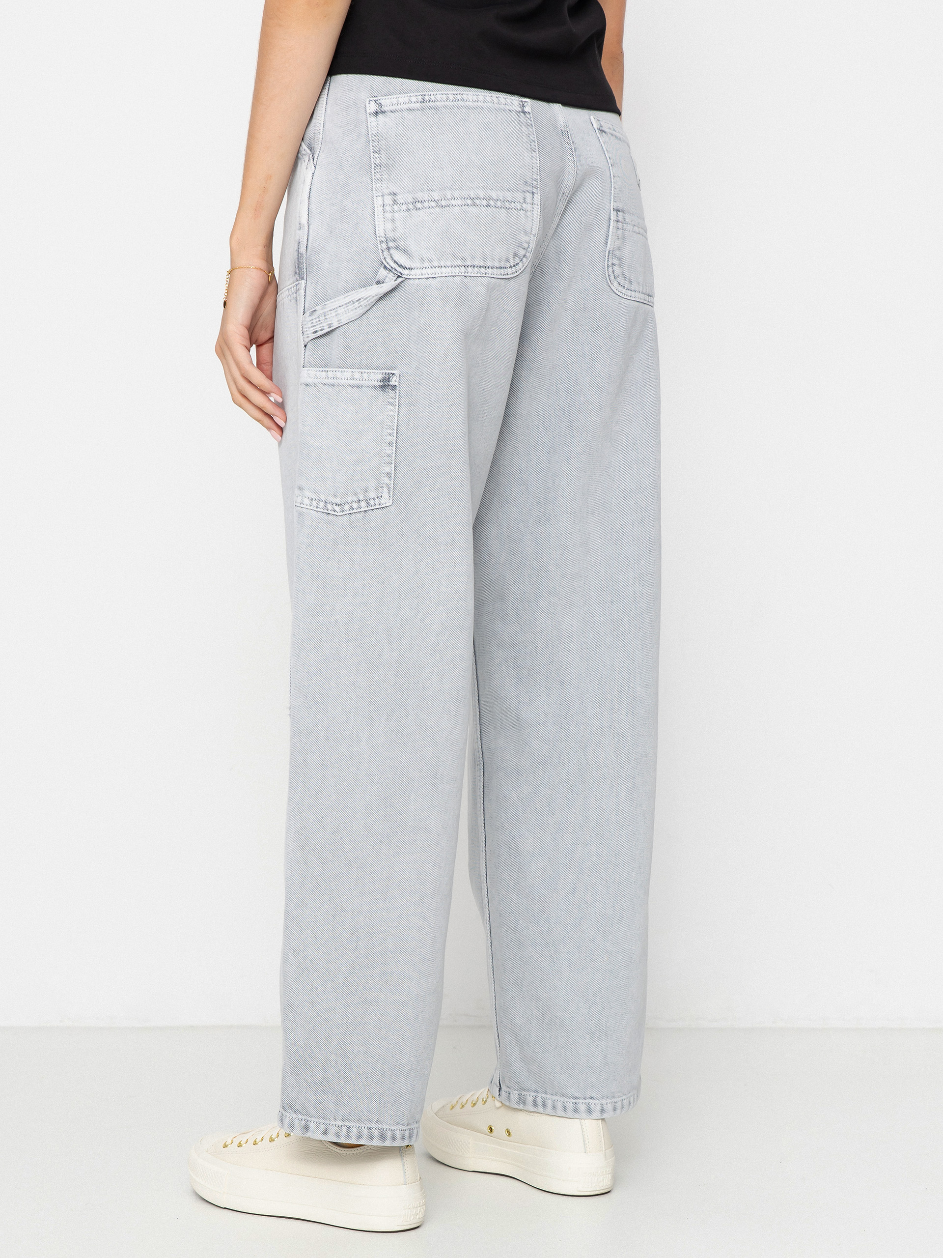 Spodnie Carhartt WIP Brandon Double Knee Wmn (black/chalk wash)