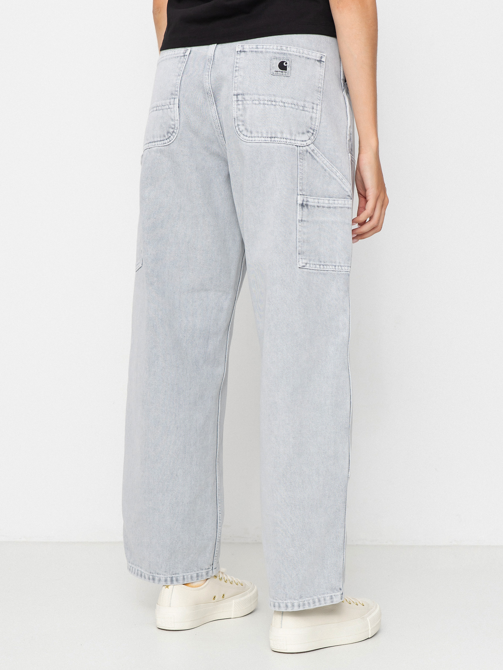 Spodnie Carhartt WIP Brandon Double Knee Wmn (black/chalk wash)