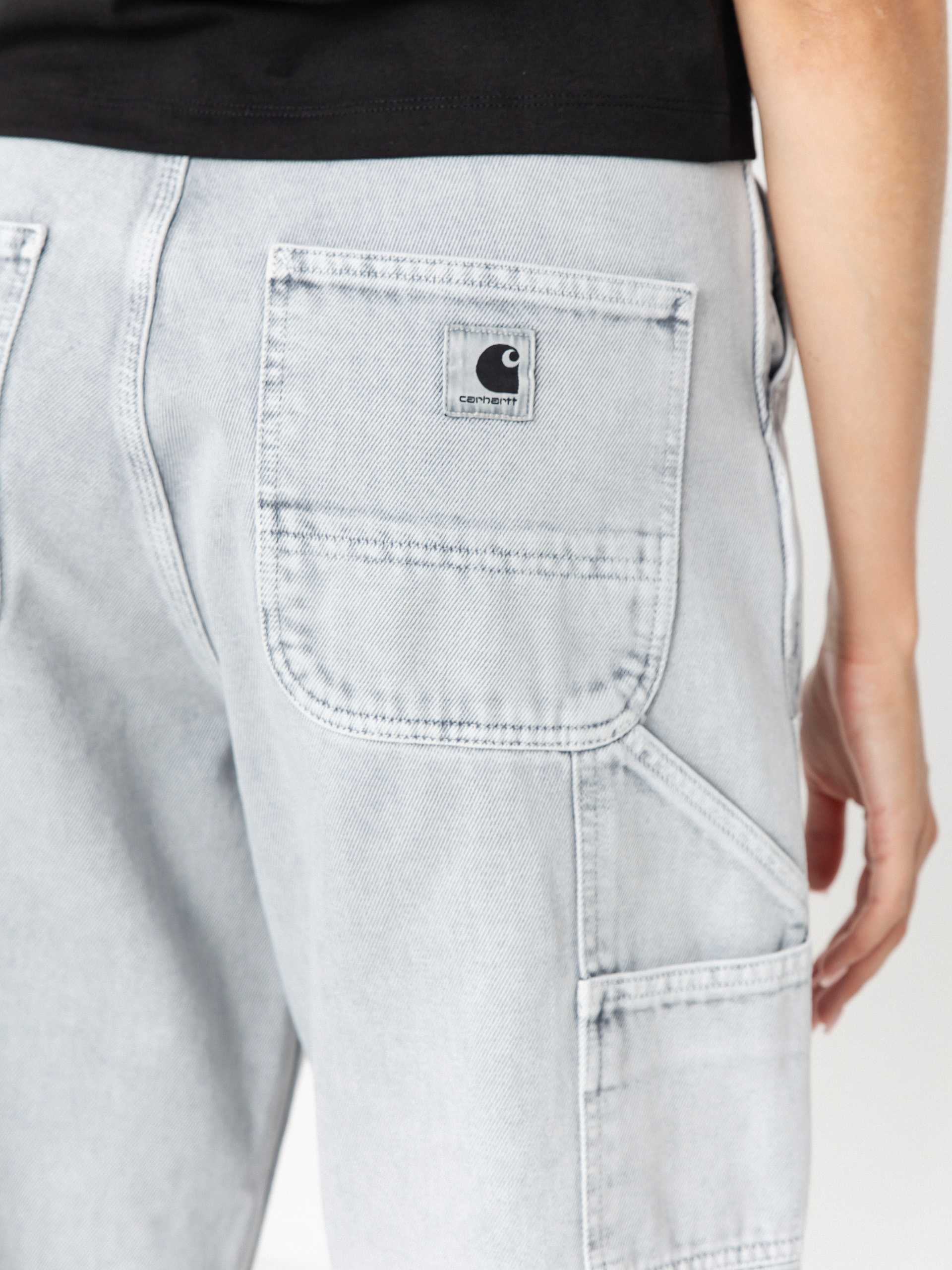 Spodnie Carhartt WIP Brandon Double Knee Wmn (black/chalk wash)