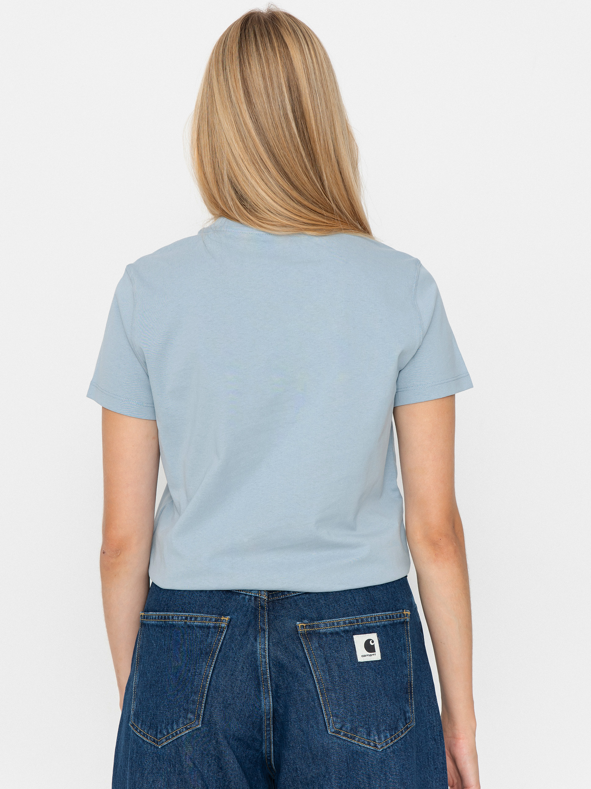 T-shirt Carhartt WIP Psshh Wmn (blue fog/air pink)