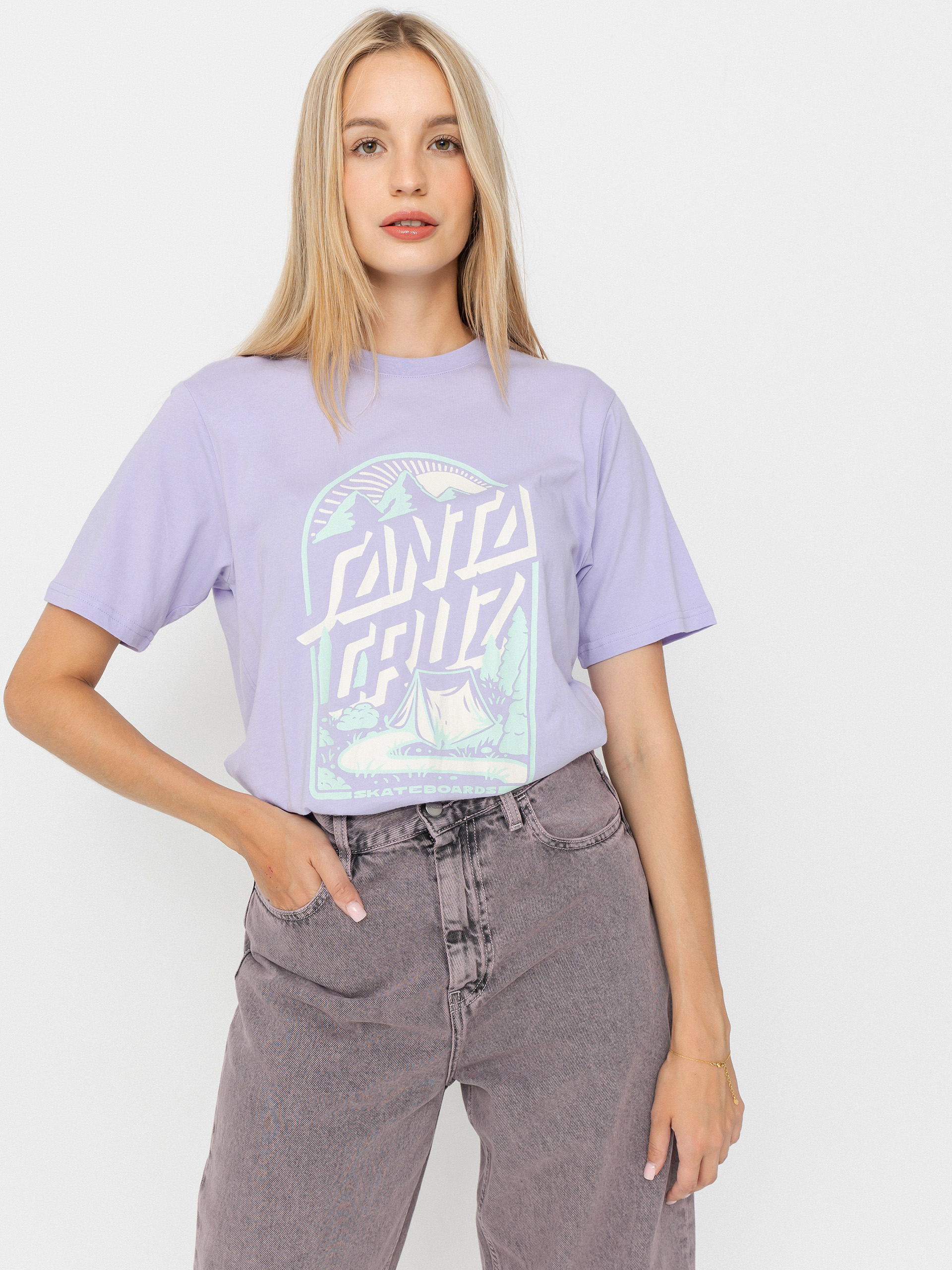 T-shirt Santa Cruz Camp Retreat Front Wmn (lavender)