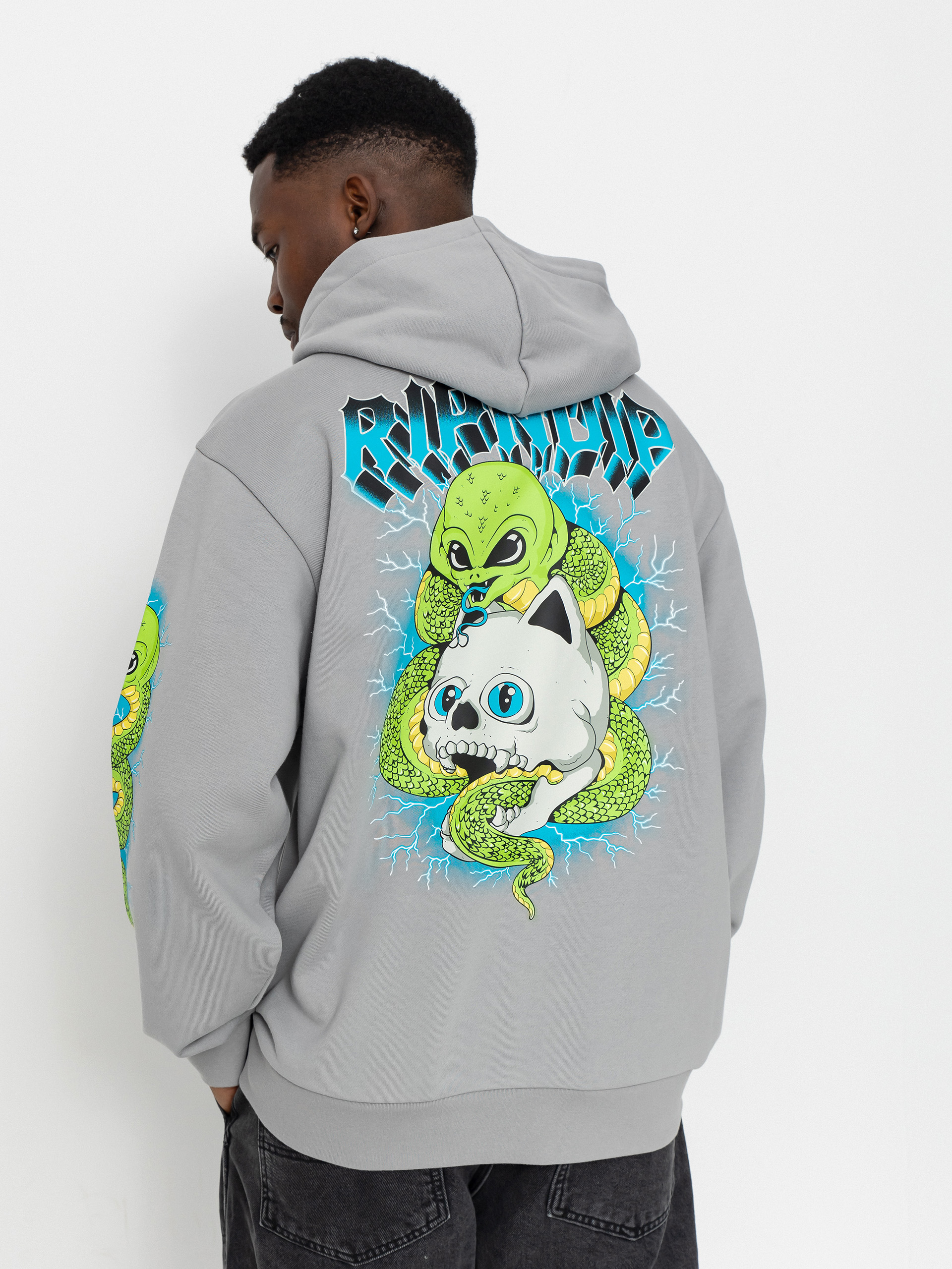 Bluza z kapturem RipNDip Skull And Bones HD (charcoal)