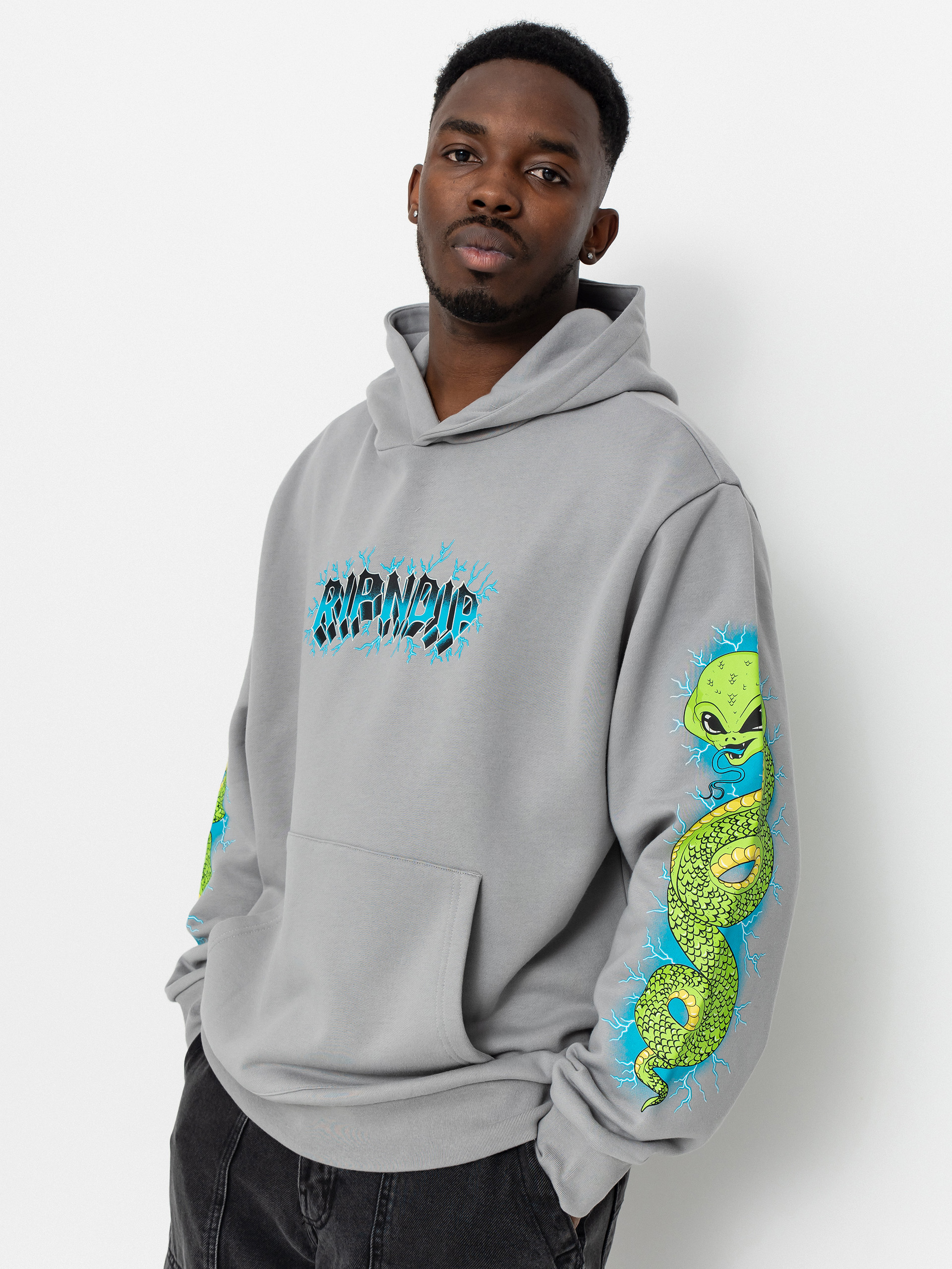 Bluza z kapturem RipNDip Skull And Bones HD (charcoal)