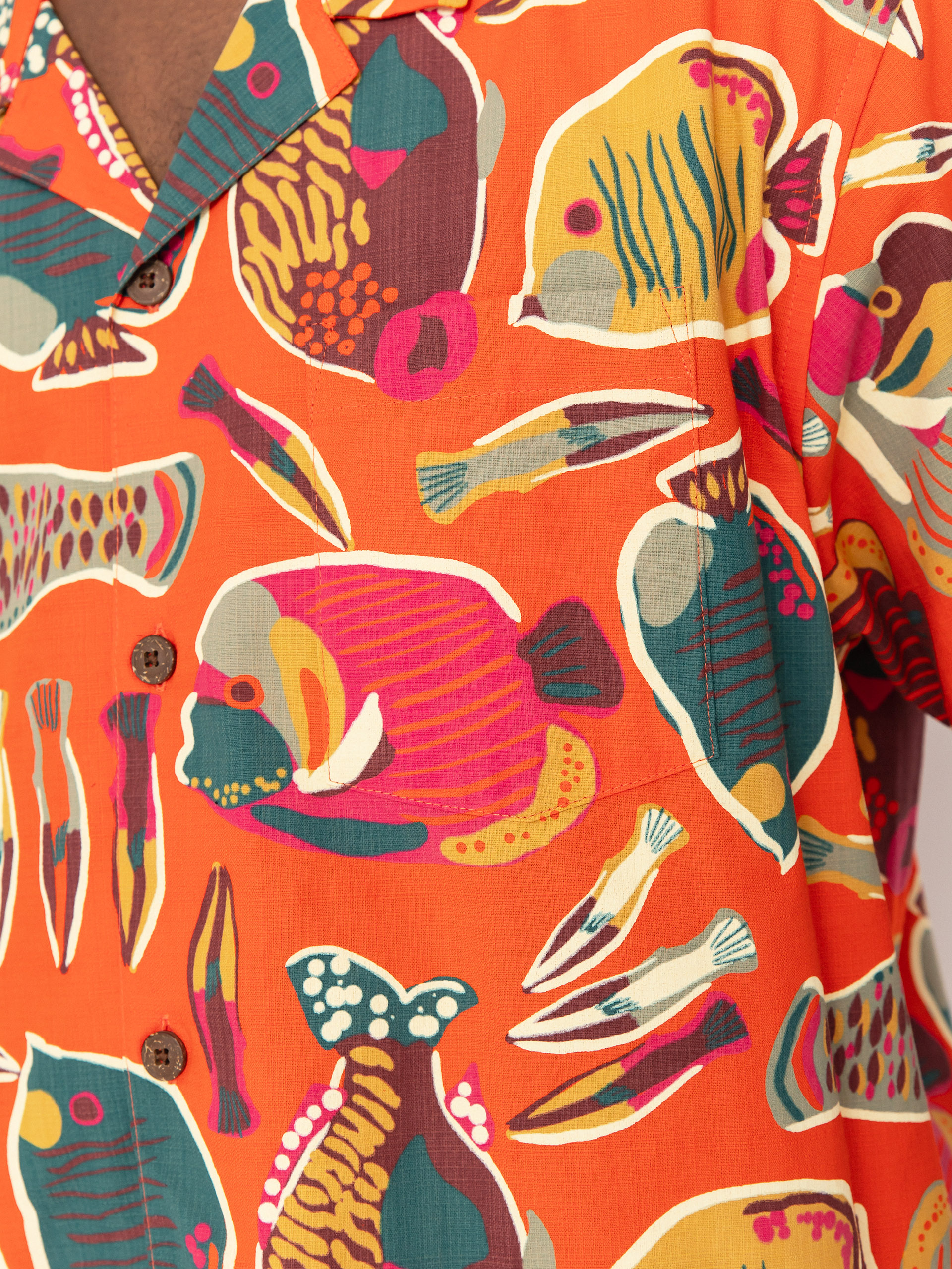 Koszula Patagonia Tidal Threads Camp (wrasse/pollinator orange)