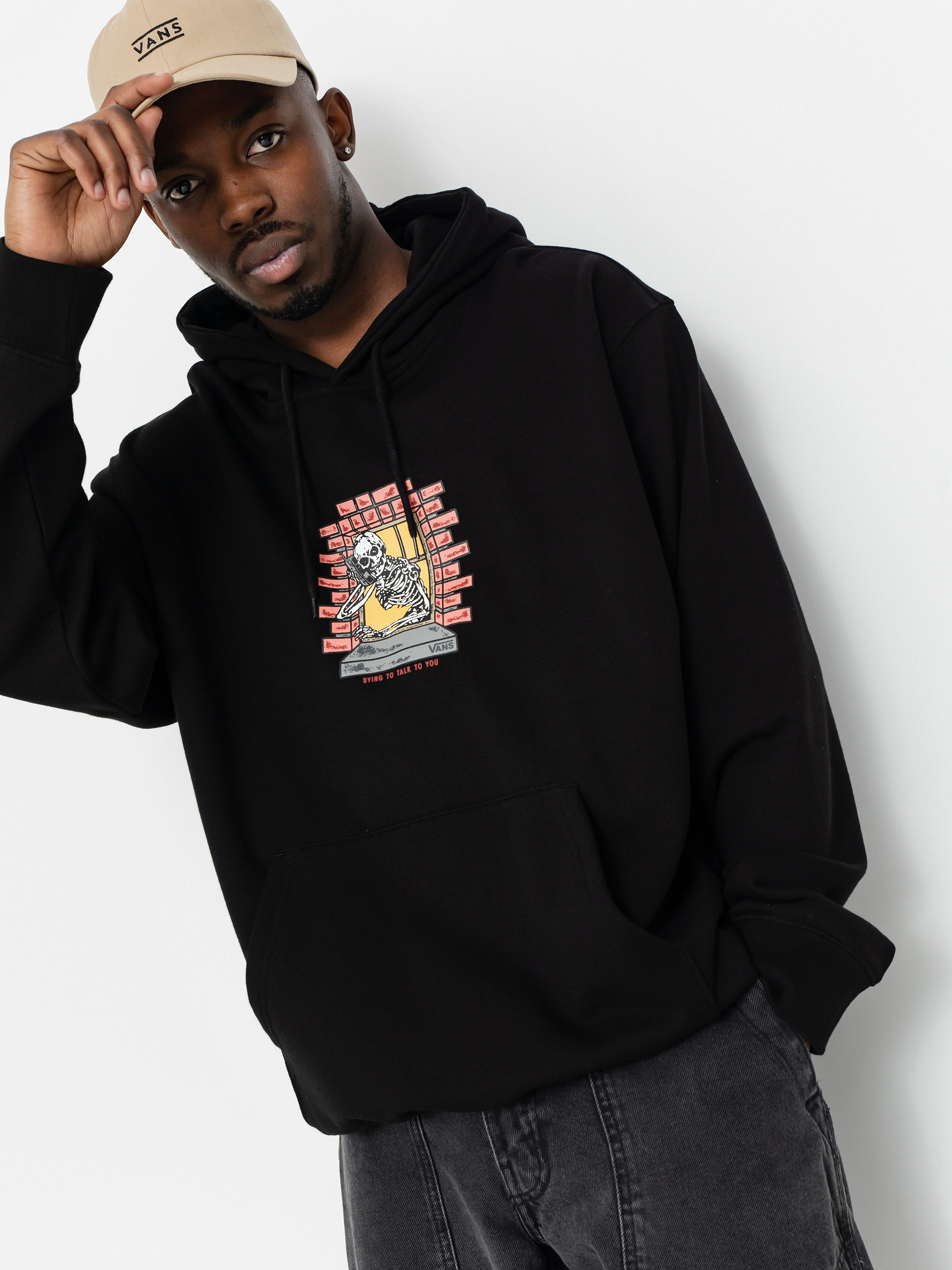 Bluza z kapturem Vans Skull Window HD (black)