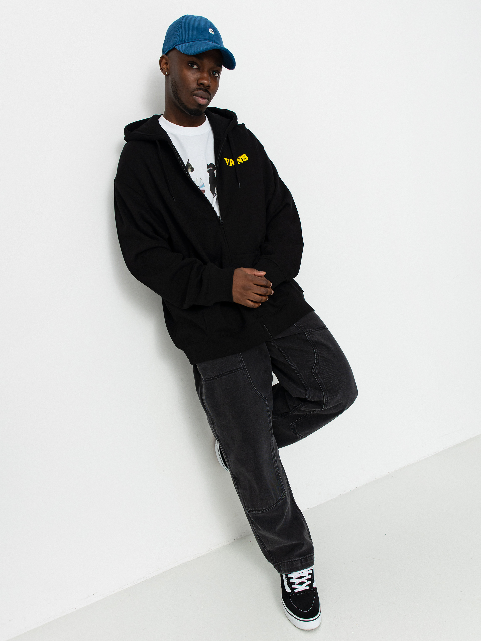 Bluza z kapturem Vans Skull La Shaka Loose ZHD (black)