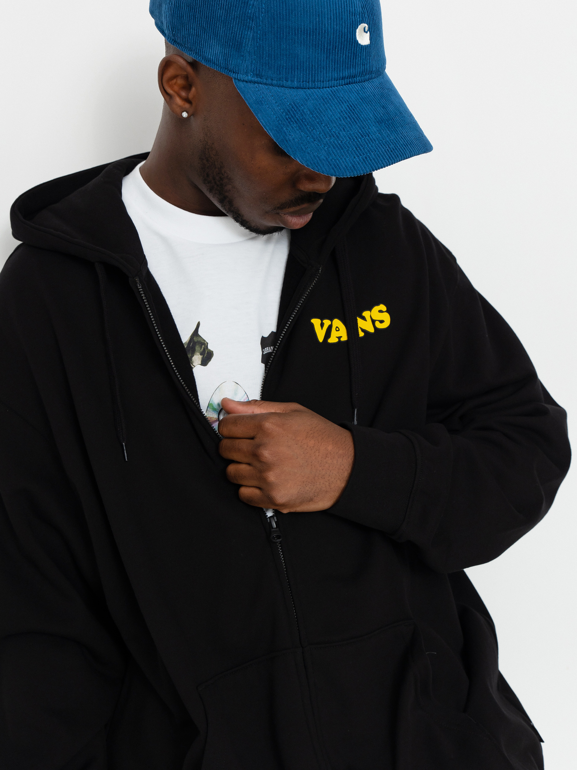 Bluza z kapturem Vans Skull La Shaka Loose ZHD (black)