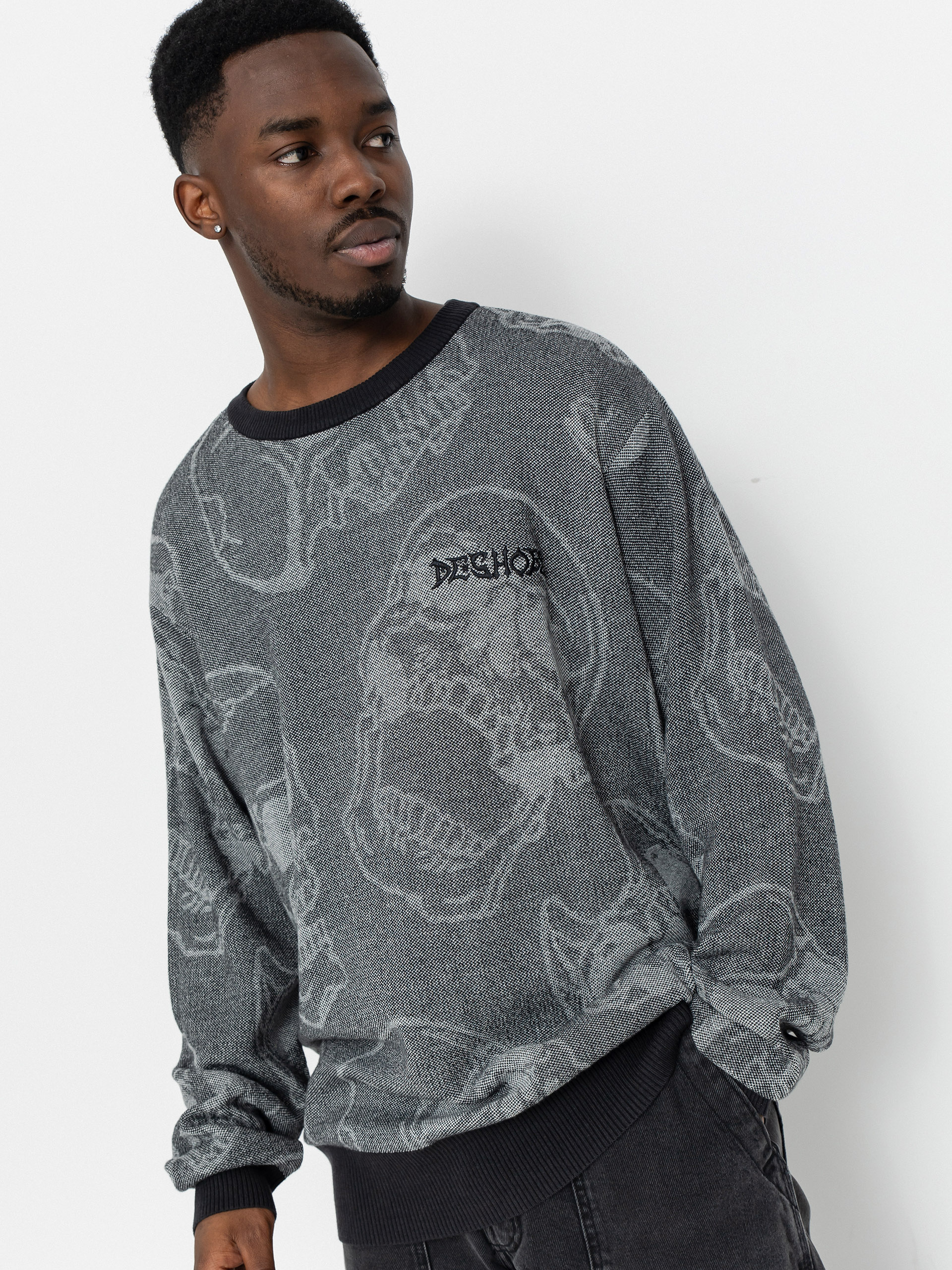 Sweter DC Fracture (heather skully print)