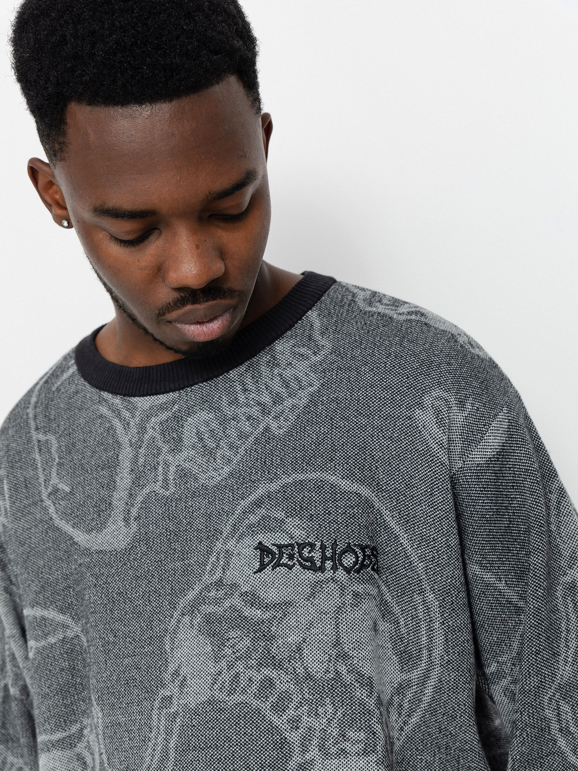 Sweter DC Fracture (heather skully print)