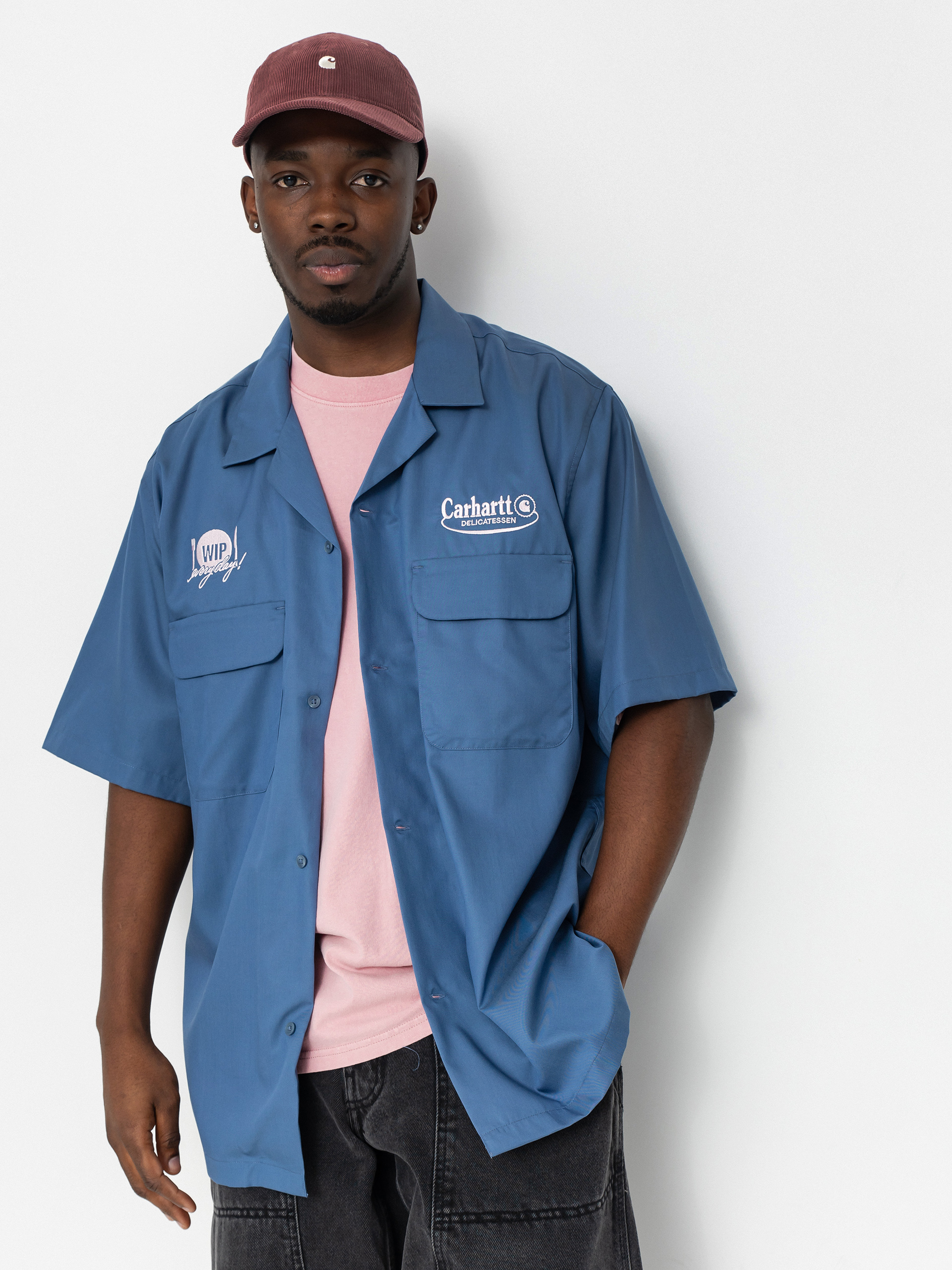 Koszula Carhartt WIP Deli (blue iris/air pink)