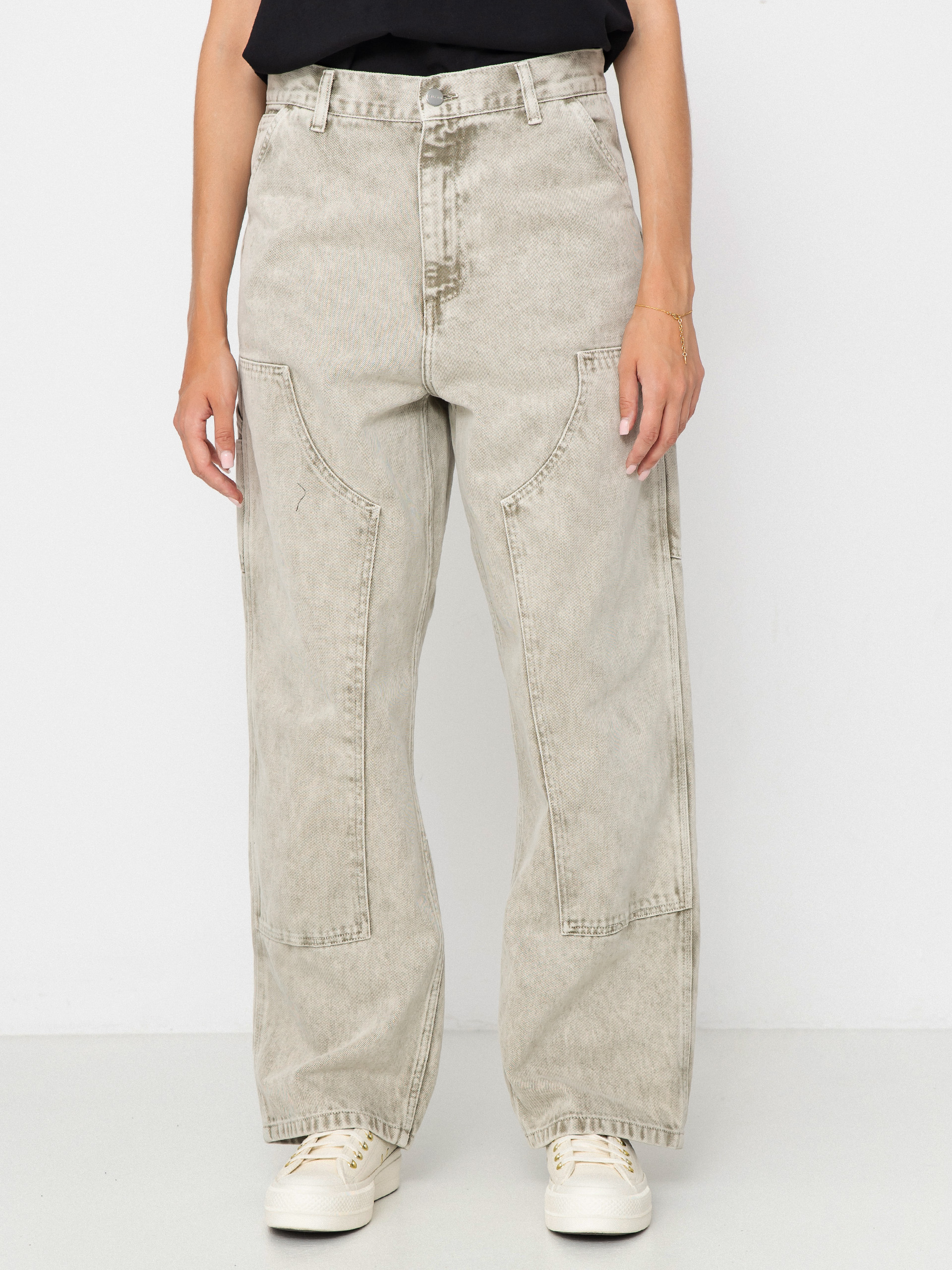 Spodnie Carhartt WIP Brandon Double Knee Wmn (opuntia/chalk wash)