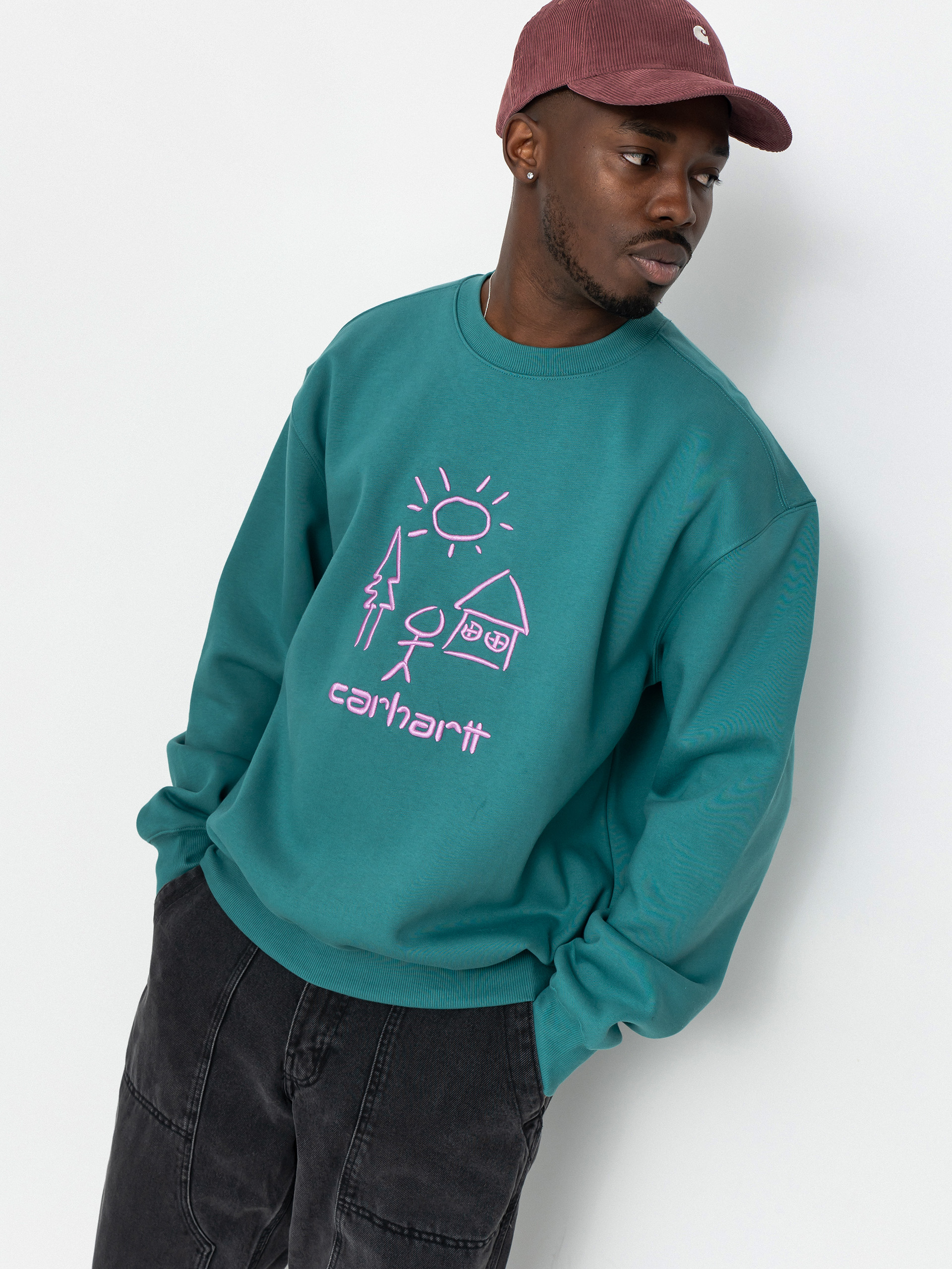 Bluza Carhartt WIP Masterpiece (saguaro/pink)