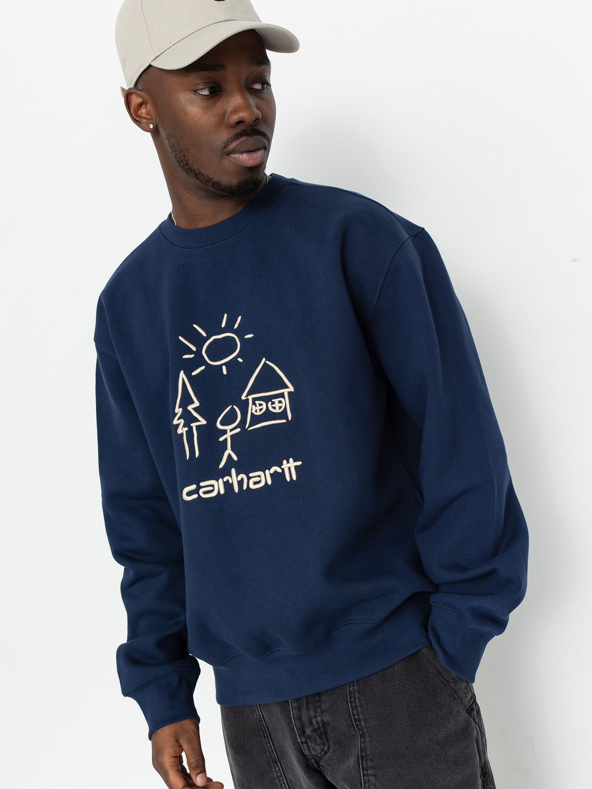 Bluza Carhartt WIP Masterpiece (air force blue/dusty h brown)