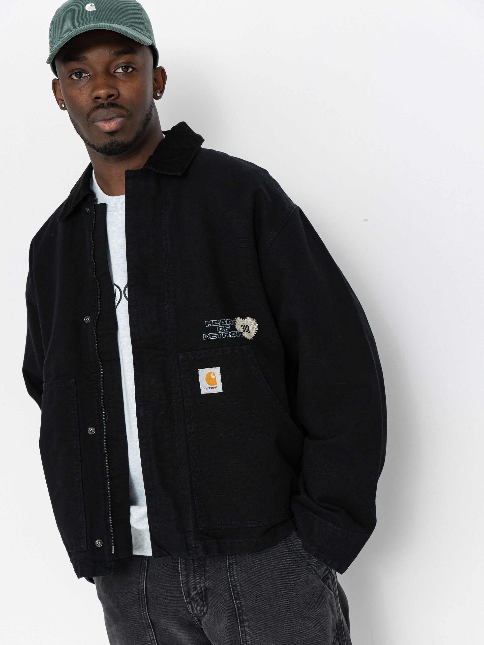 Kurtka Carhartt WIP OG Arcan Graphic (black/black/heavy stone wash)