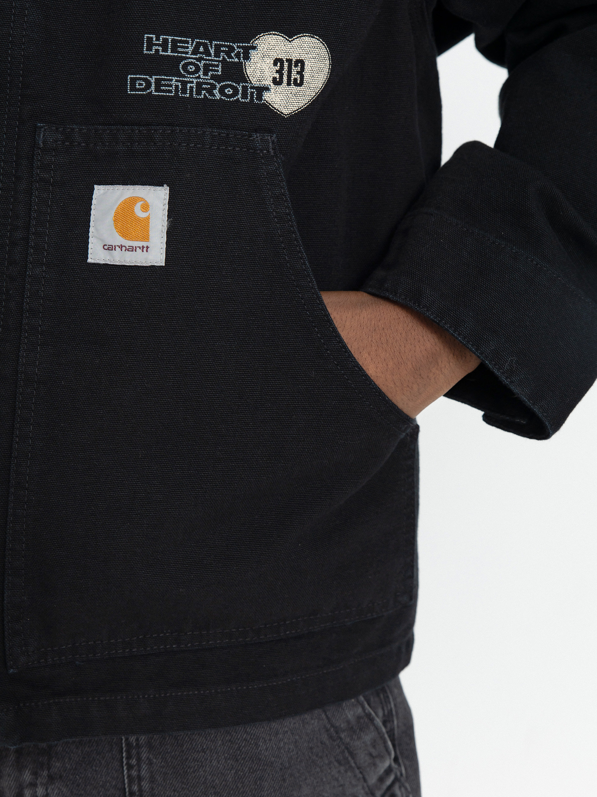 Kurtka Carhartt WIP OG Arcan Graphic (black/black/heavy stone wash)