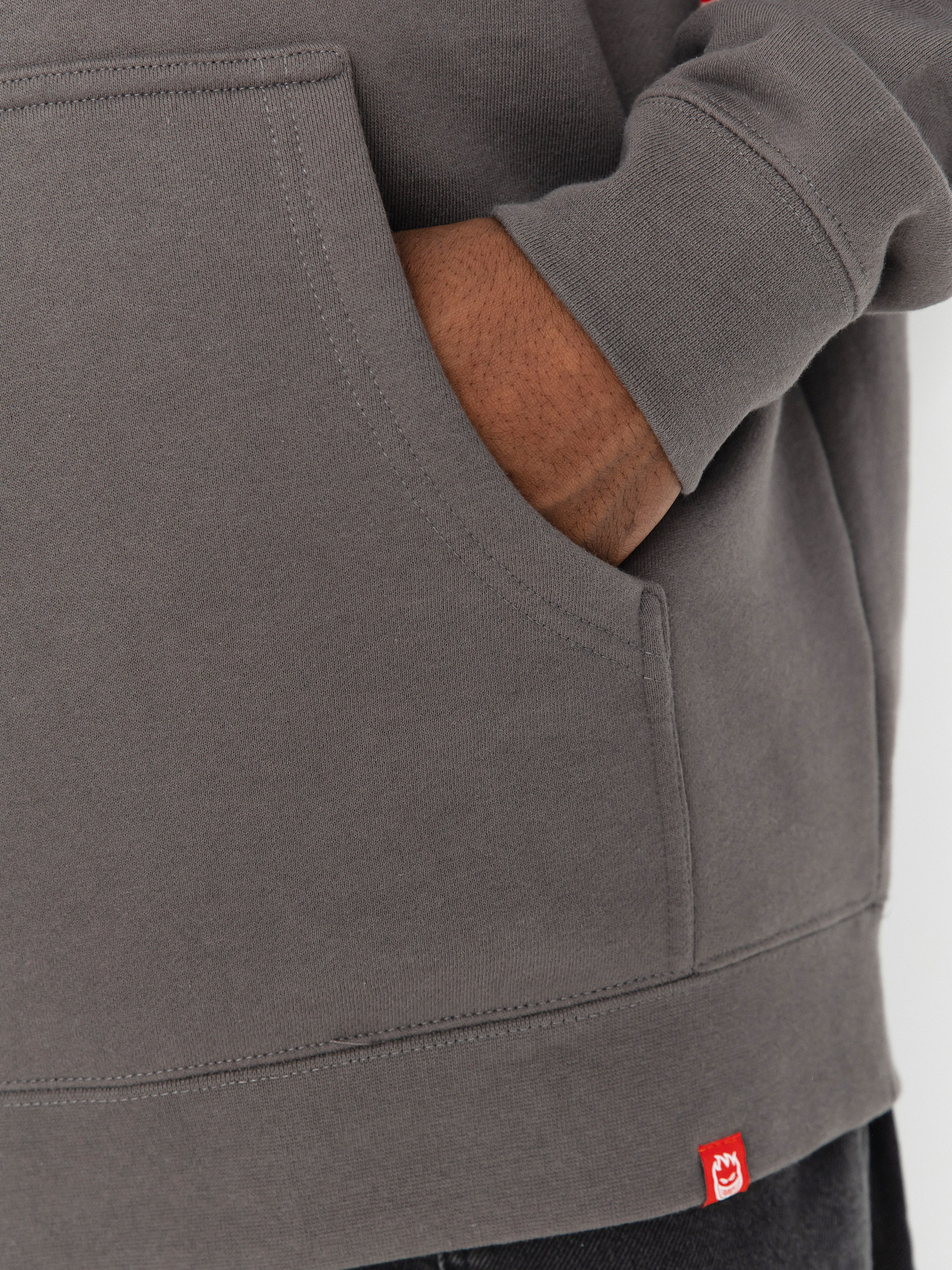 Bluza z kapturem Spitfire Burnout HD (charcoal solid w/multi color prints)