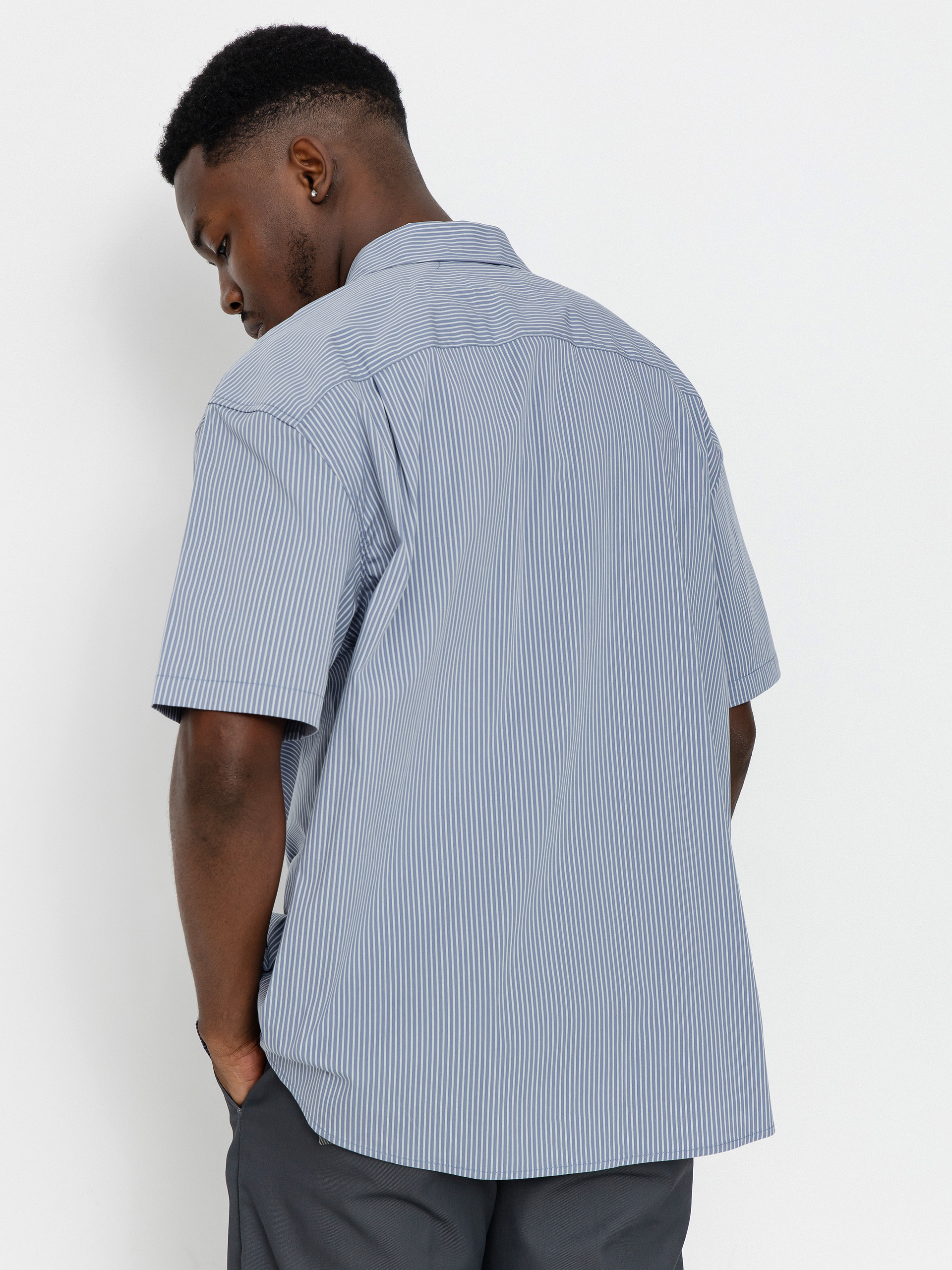 Koszula Brixton Builders Auto (twilight blue/white stripe)