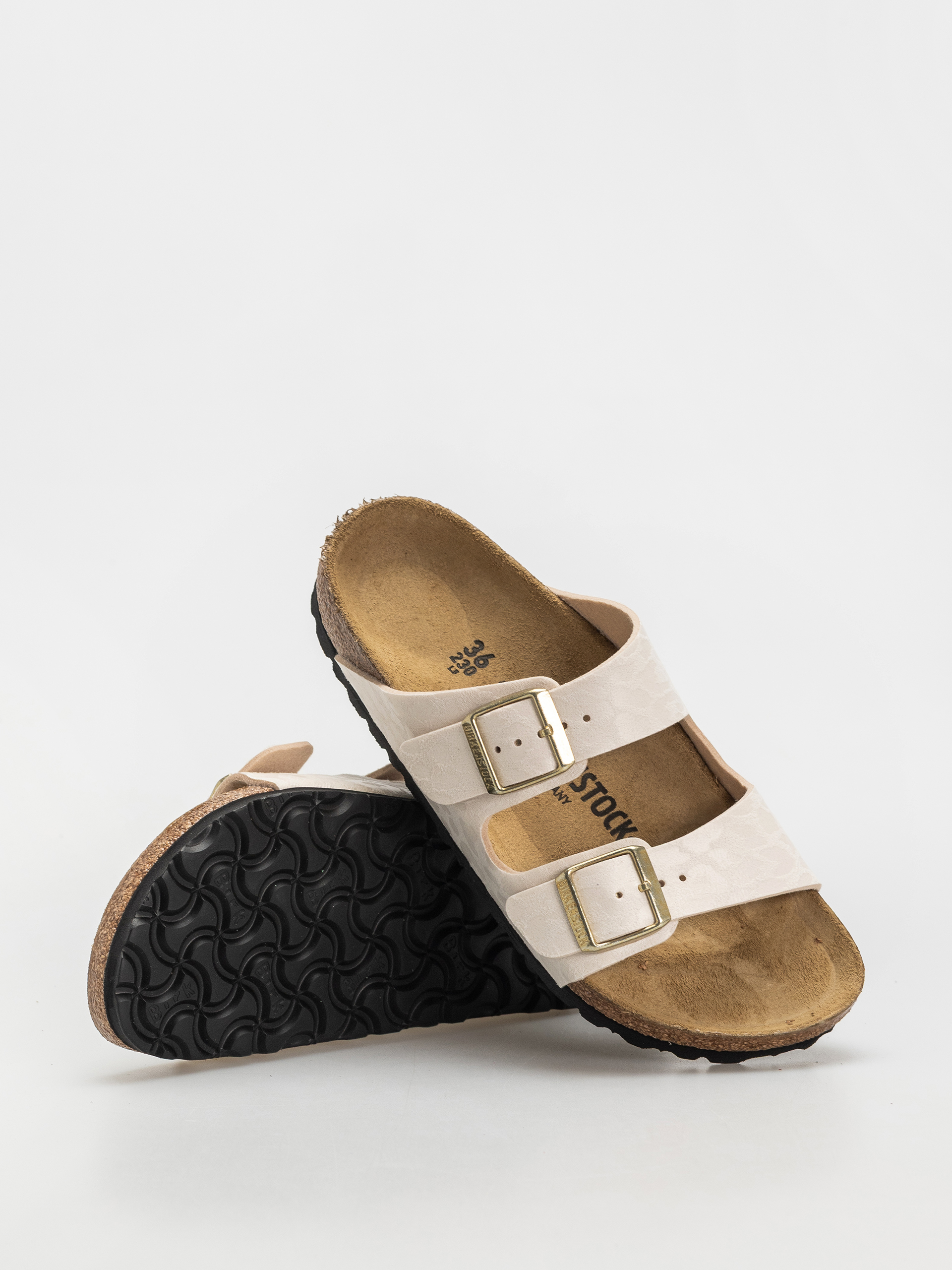 Klapki Birkenstock Arizona Synthetics Narrow Wmn (leo eggshell)