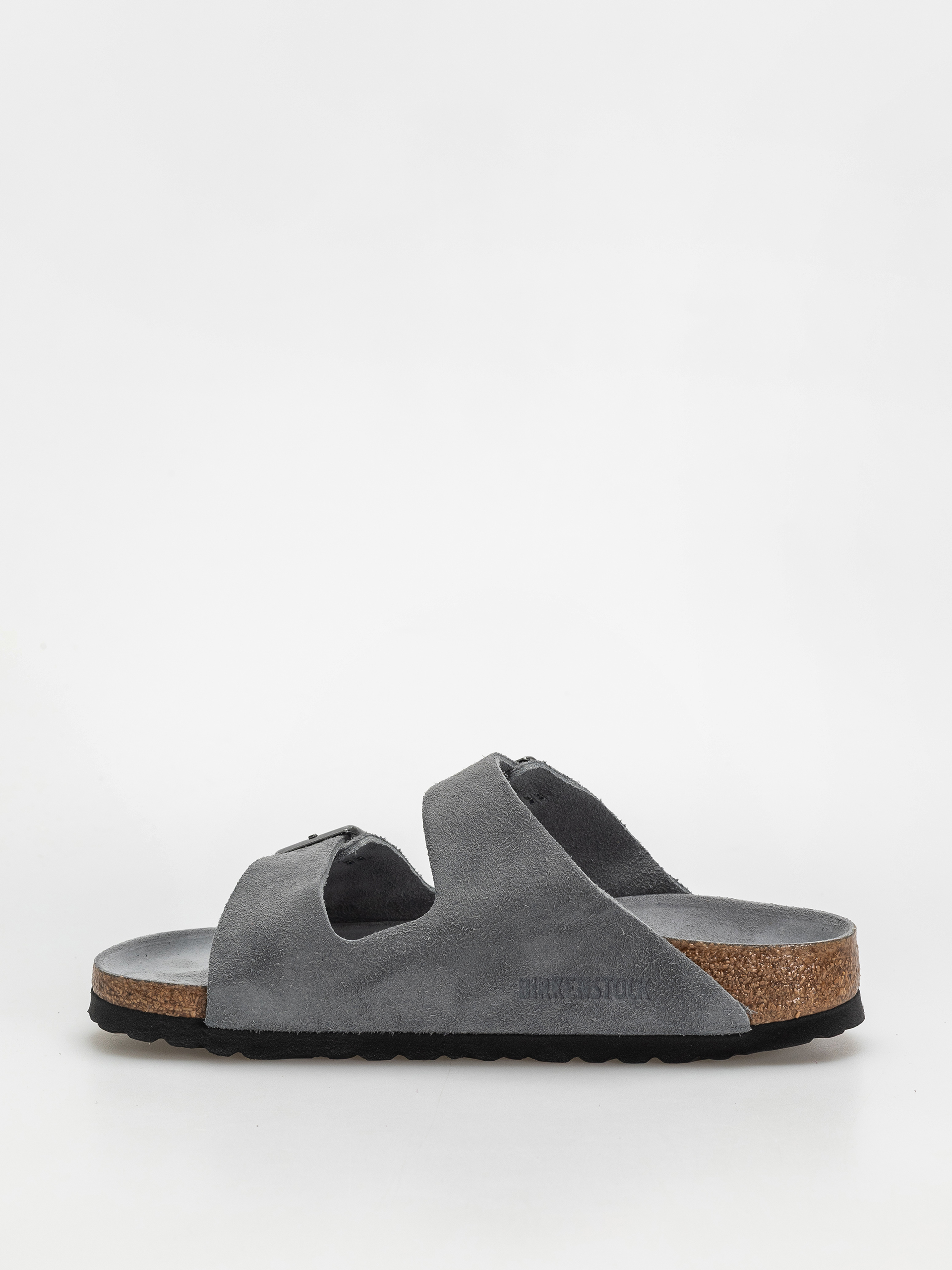 Klapki Birkenstock Arizona Suede Leather Narrow Wmn (basalt gray)