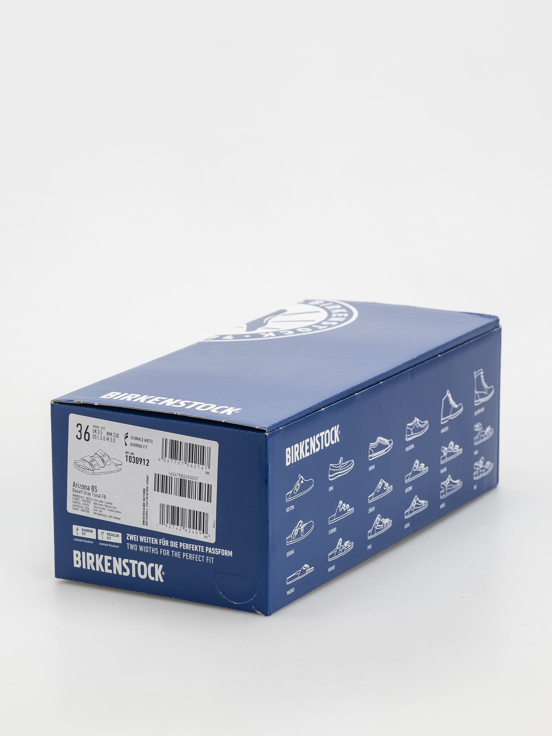 Klapki Birkenstock Arizona Suede Leather Narrow Wmn (basalt gray)