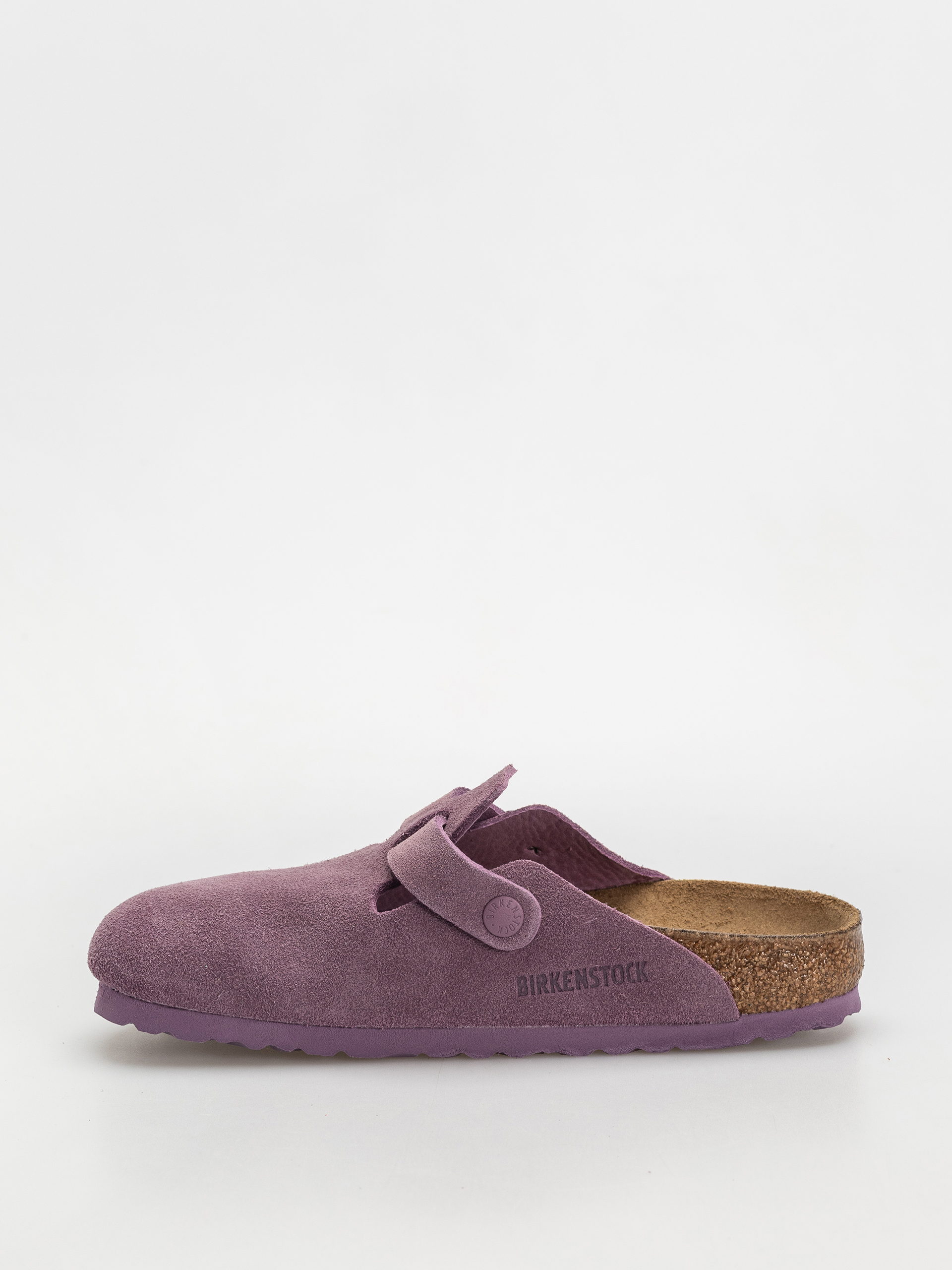 Klapki Birkenstock Boston Suede Leather Narrow Wmn (mauve)