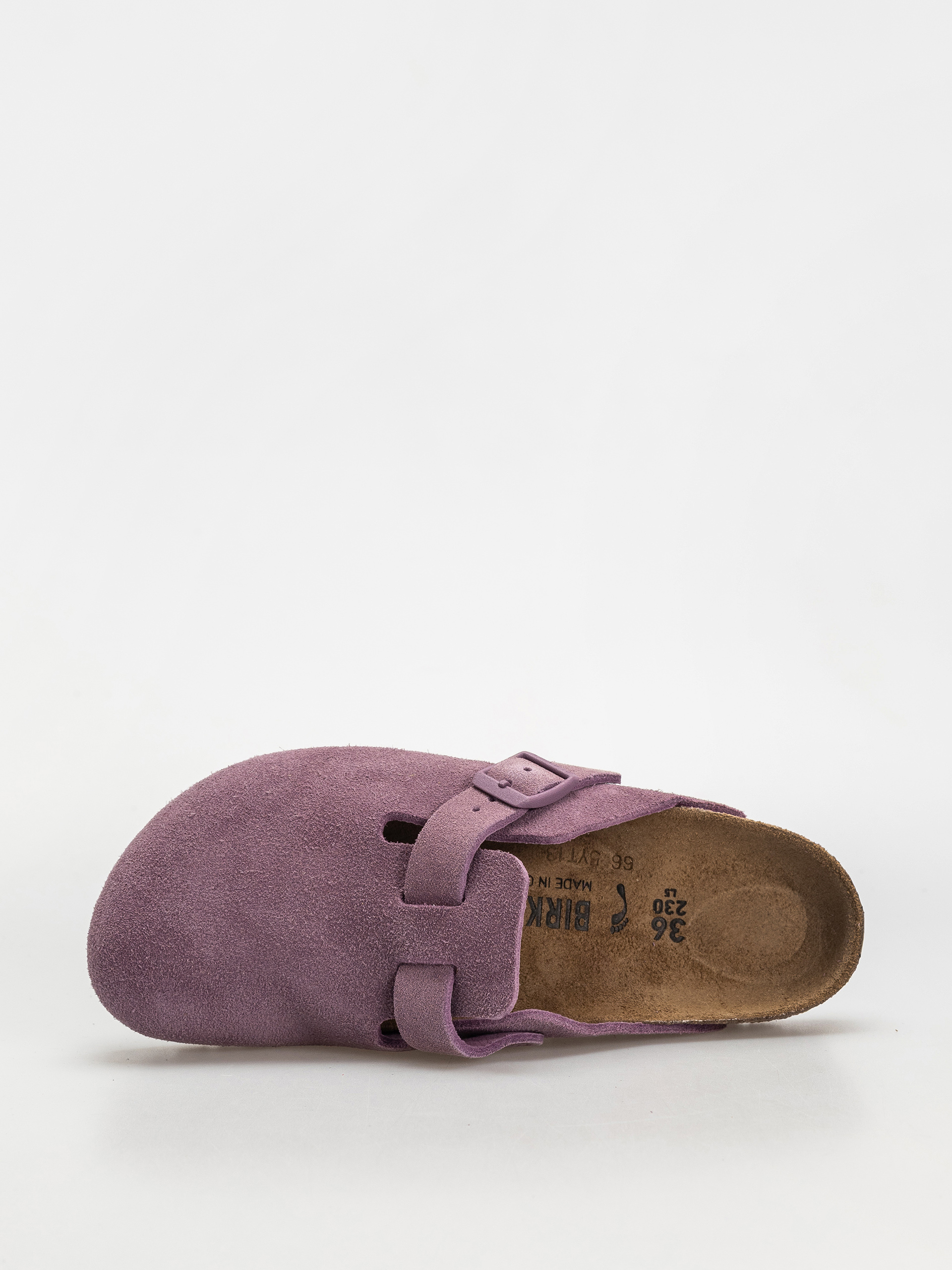 Klapki Birkenstock Boston Suede Leather Narrow Wmn (mauve)