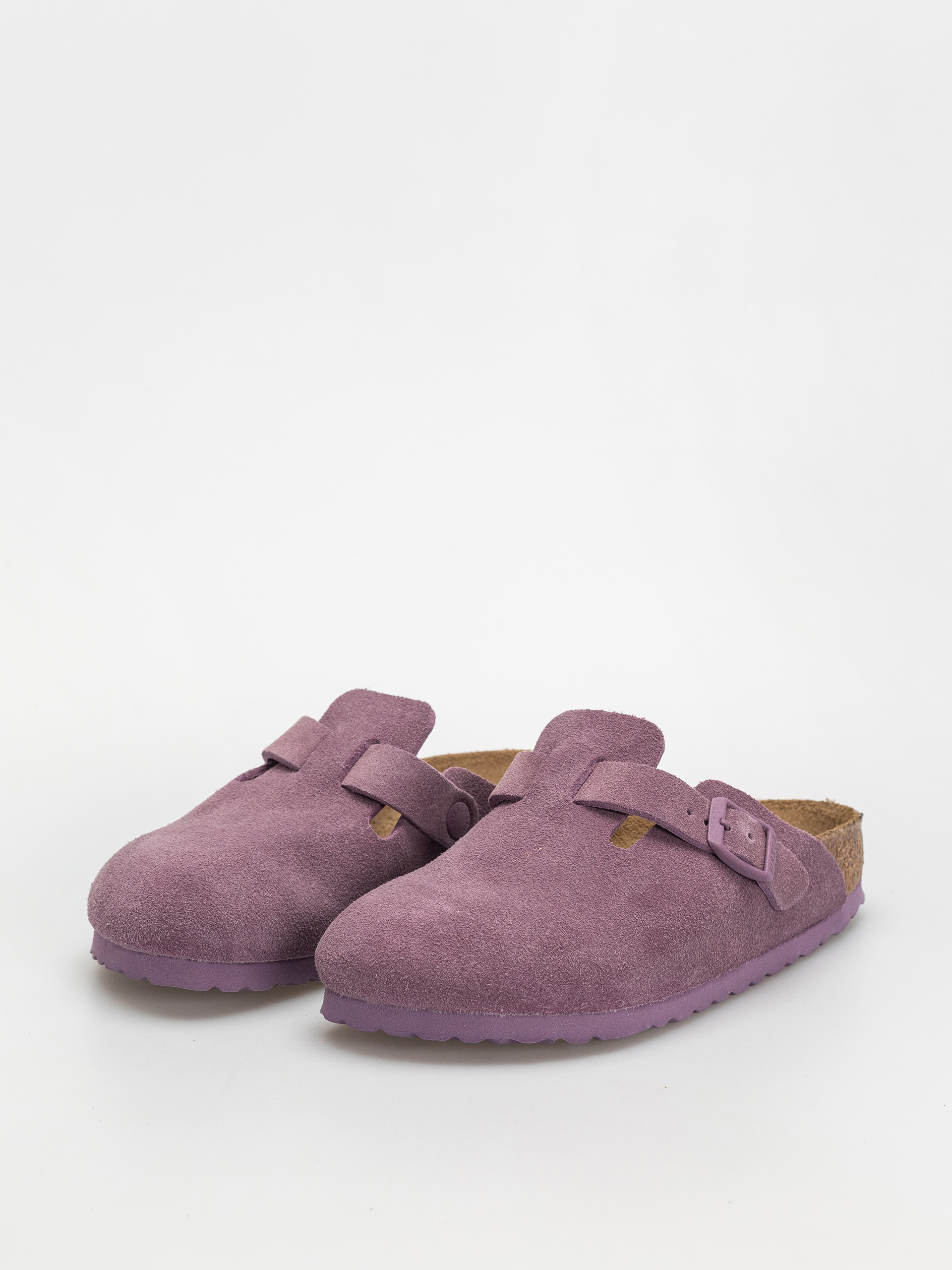 Klapki Birkenstock Boston Suede Leather Narrow Wmn (mauve)