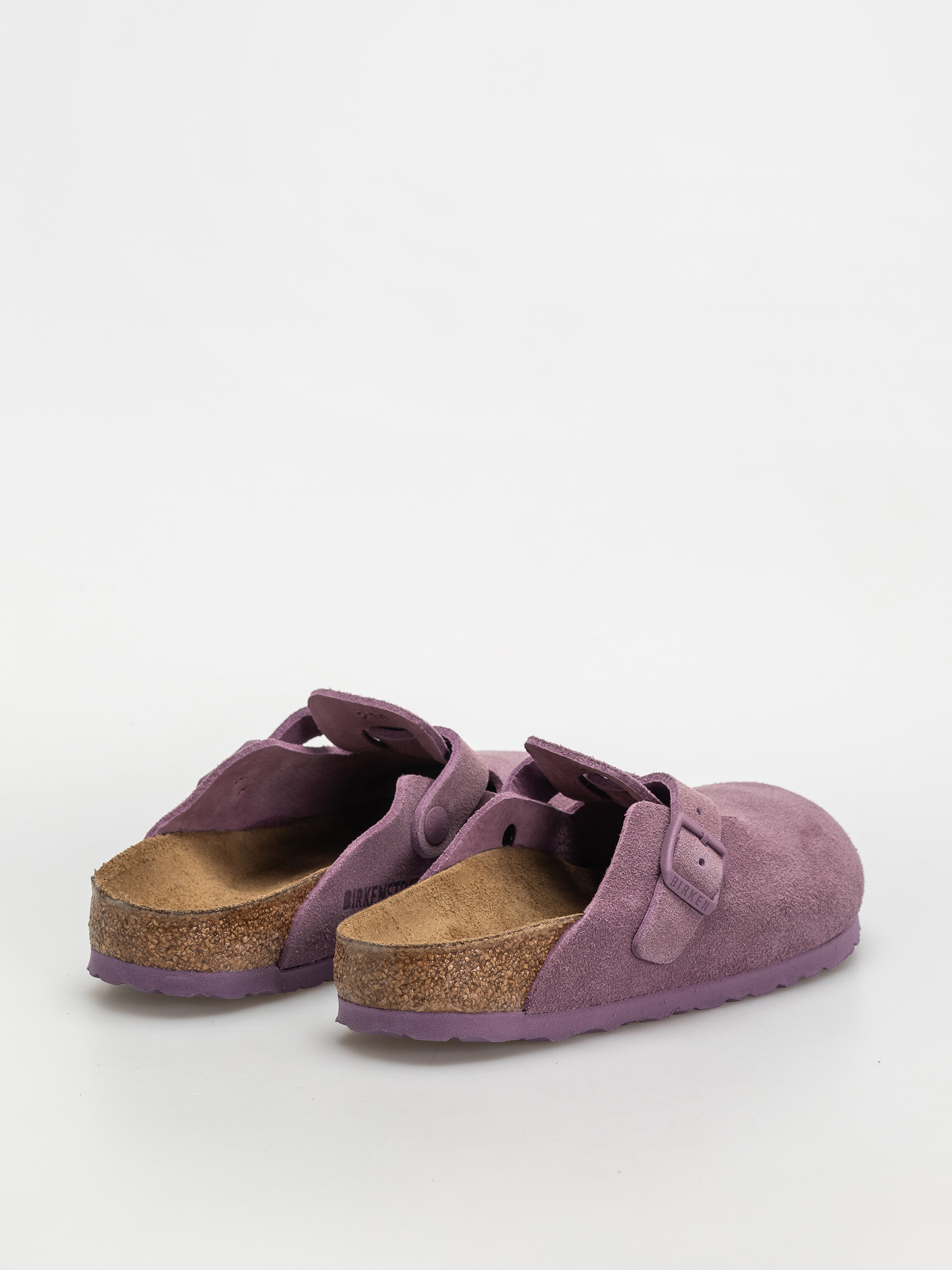 Klapki Birkenstock Boston Suede Leather Narrow Wmn (mauve)