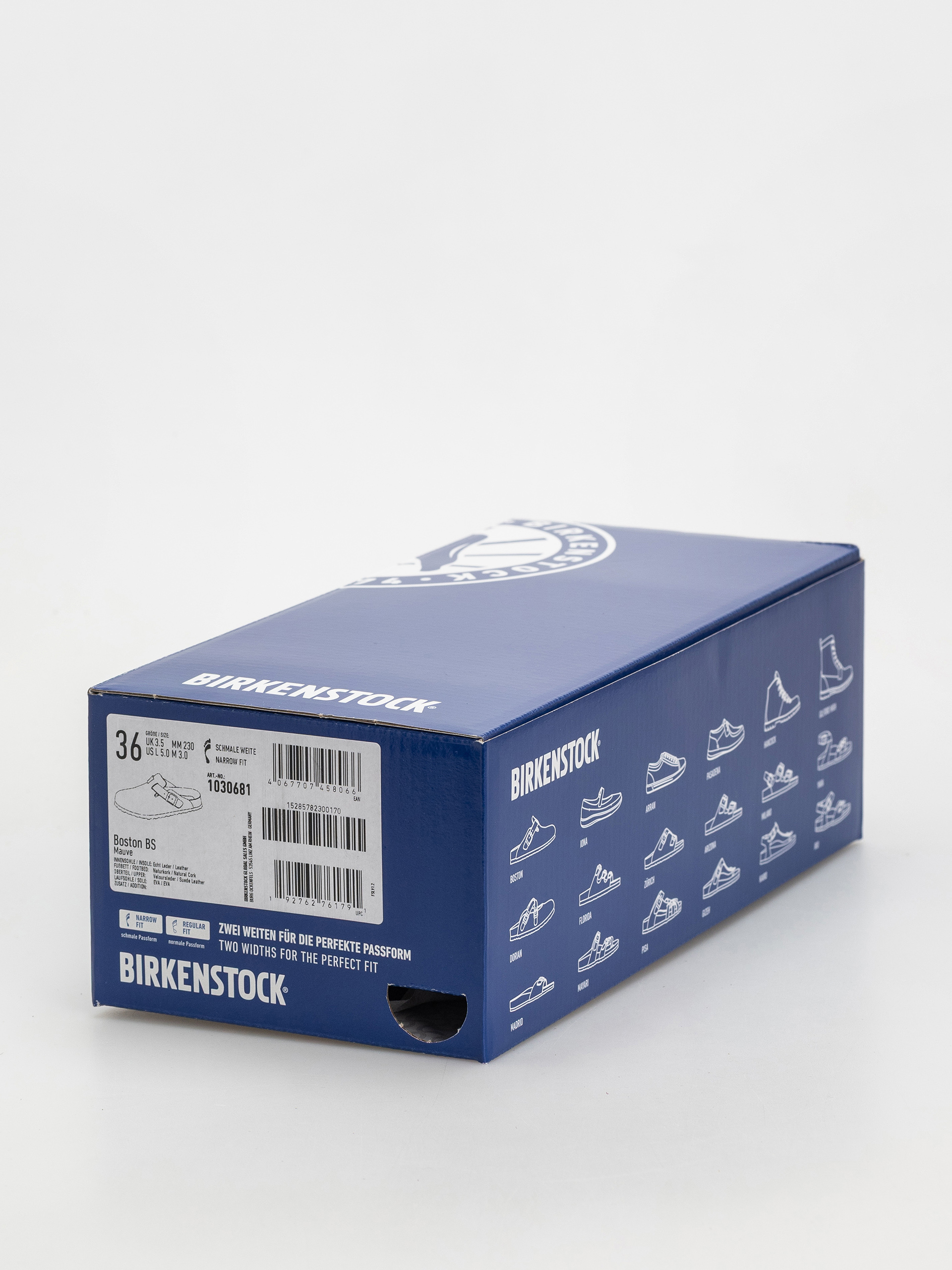 Klapki Birkenstock Boston Suede Leather Narrow Wmn (mauve)