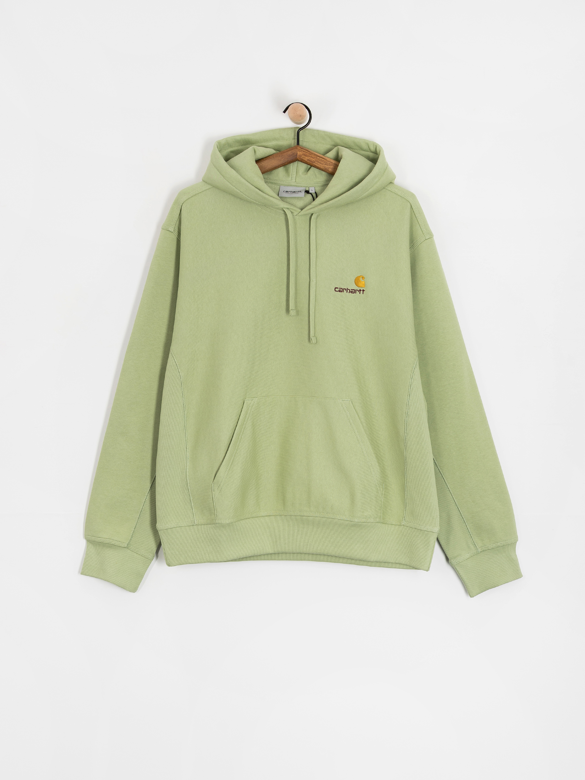 Bluza z kapturem Carhartt WIP American Script HD (pale olive)