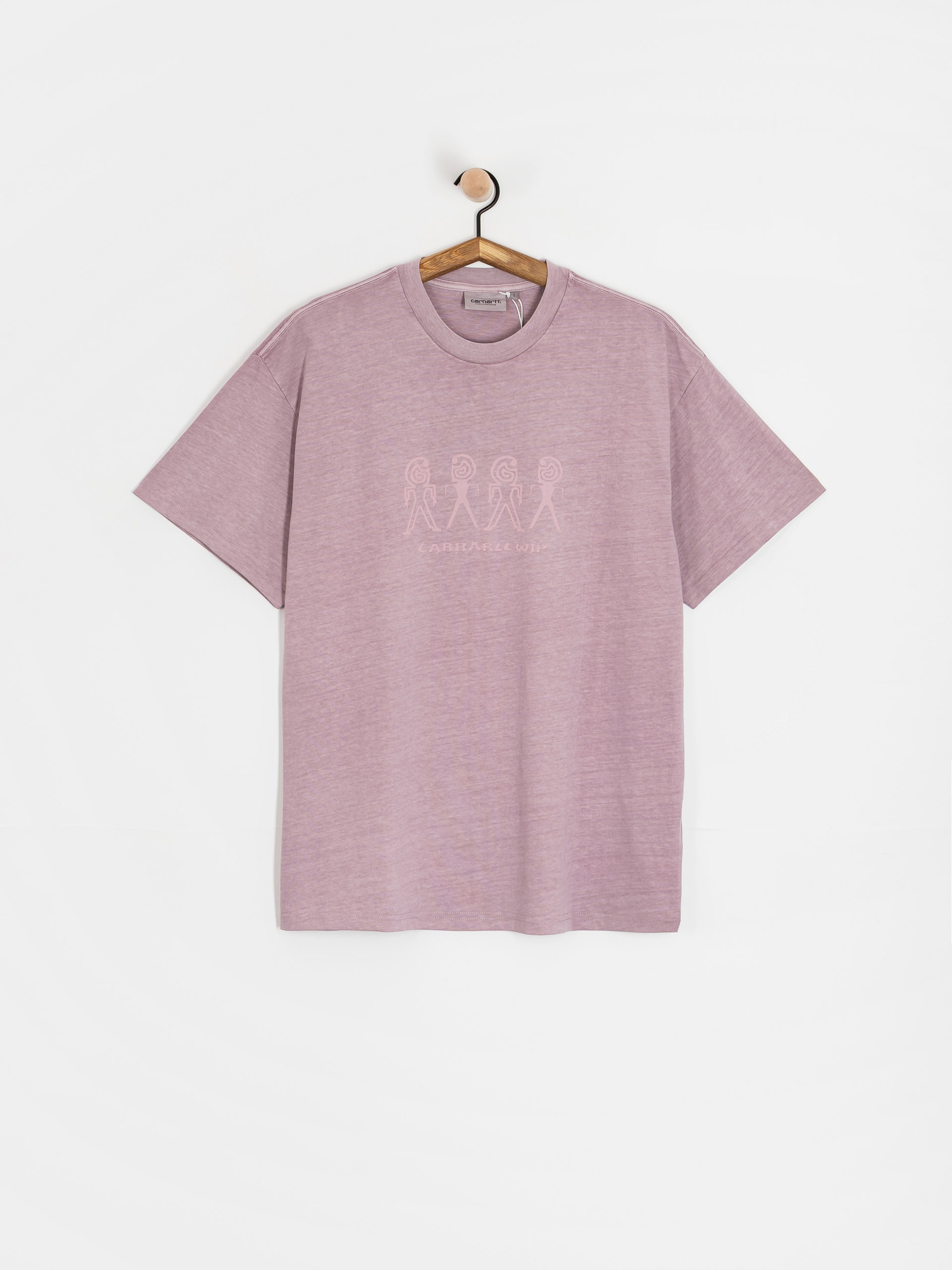 T-shirt Carhartt WIP Terrestrial (pink fog/hortensia/pigment garment dyed)