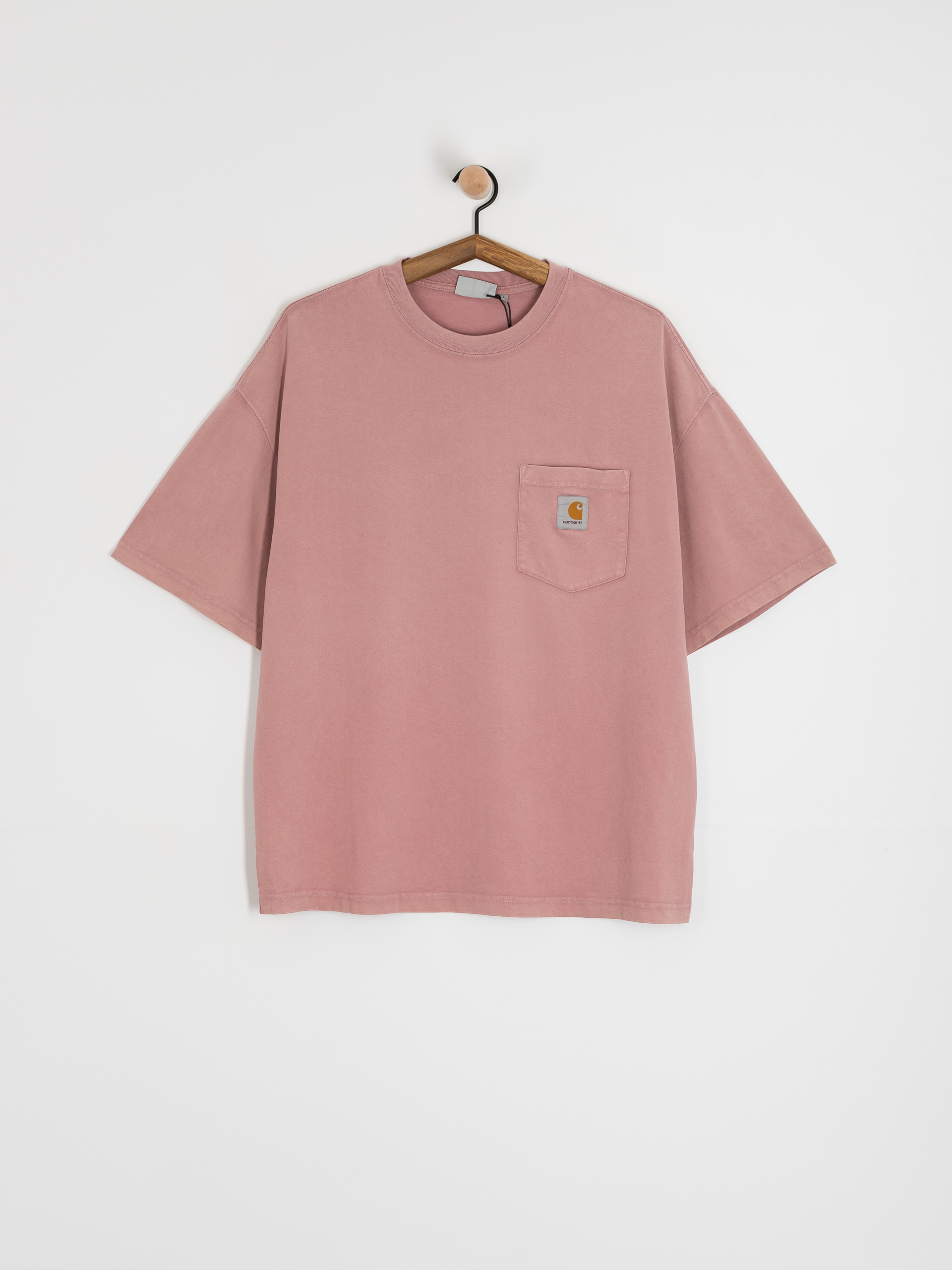 T-shirt Carhartt WIP Hudson Pocket (daphne/chalk wash)