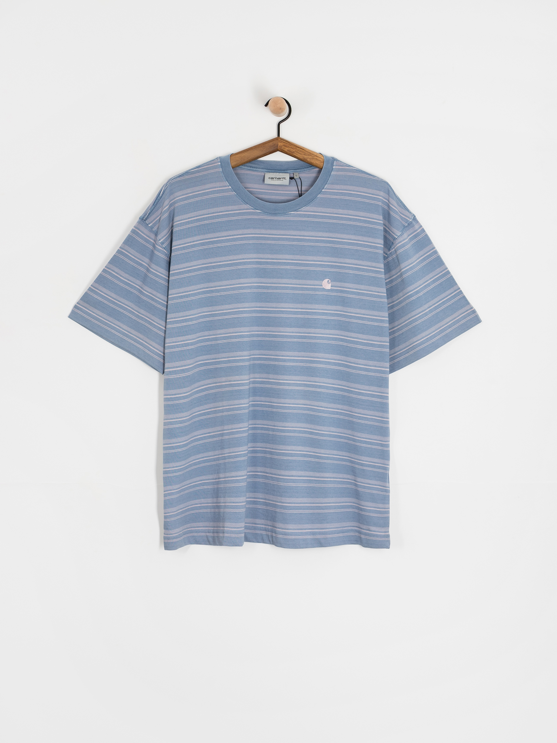 T-shirt Carhartt WIP Brodine (brodine stripe/sorrent/indigo overdyed)