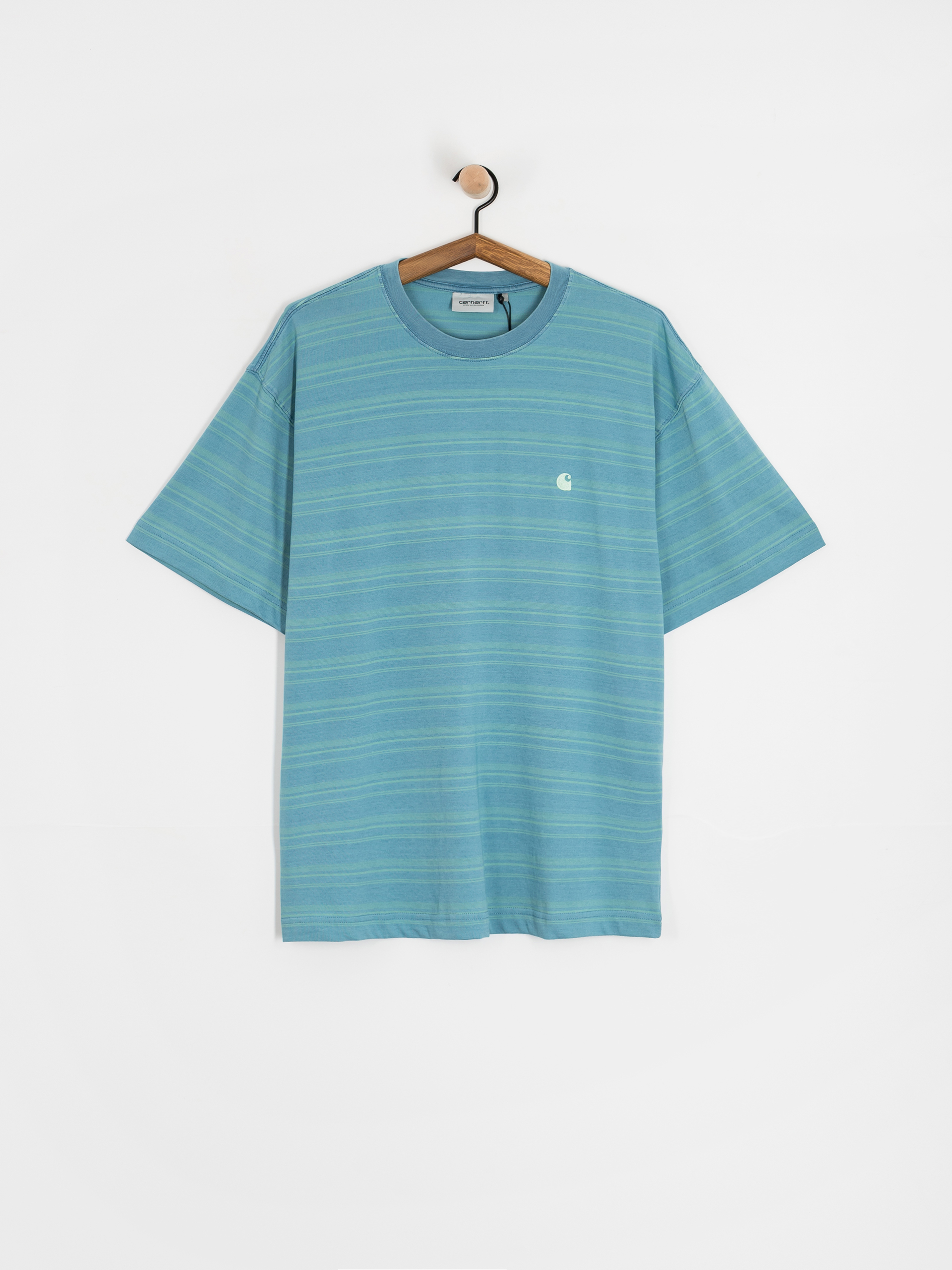 T-shirt Carhartt WIP Brodine (brodine stripe/saguaro/indigo overdyed)
