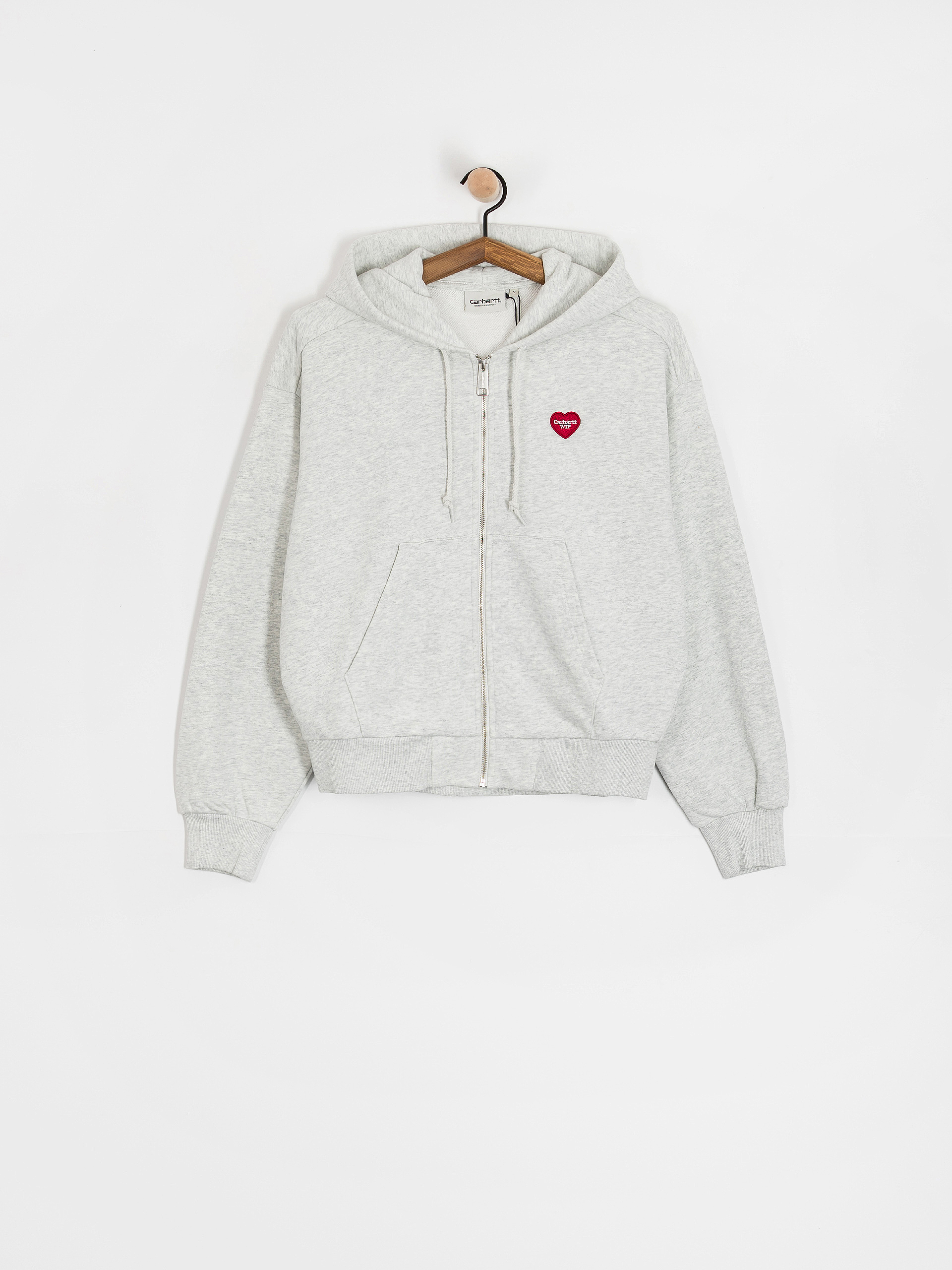 Bluza z kapturem Carhartt WIP Heart II Hartt ZHD Wmn (ash heather)