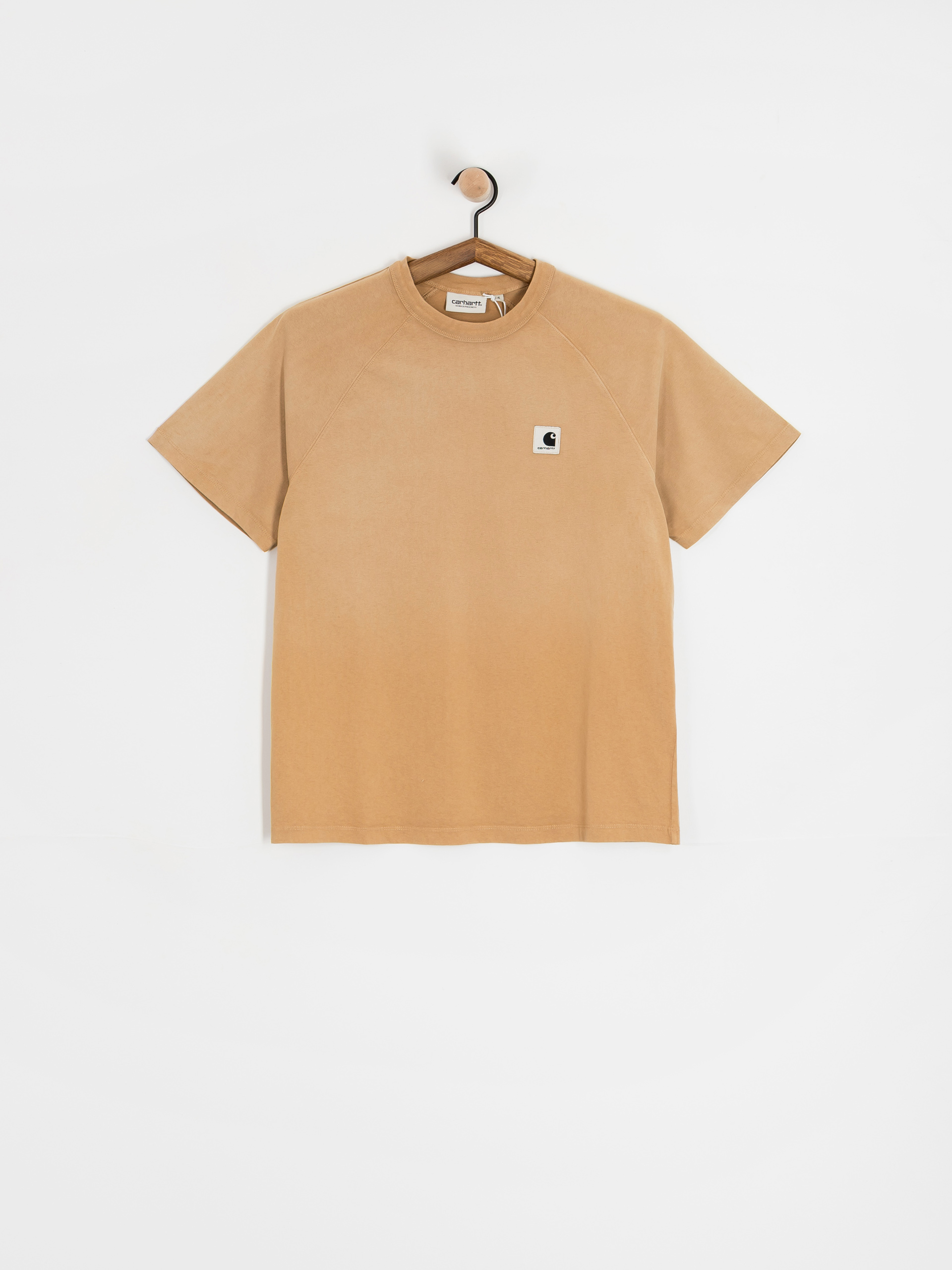 T-shirt Carhartt WIP Hudson Wmn (dusty h brown/chalk wash)