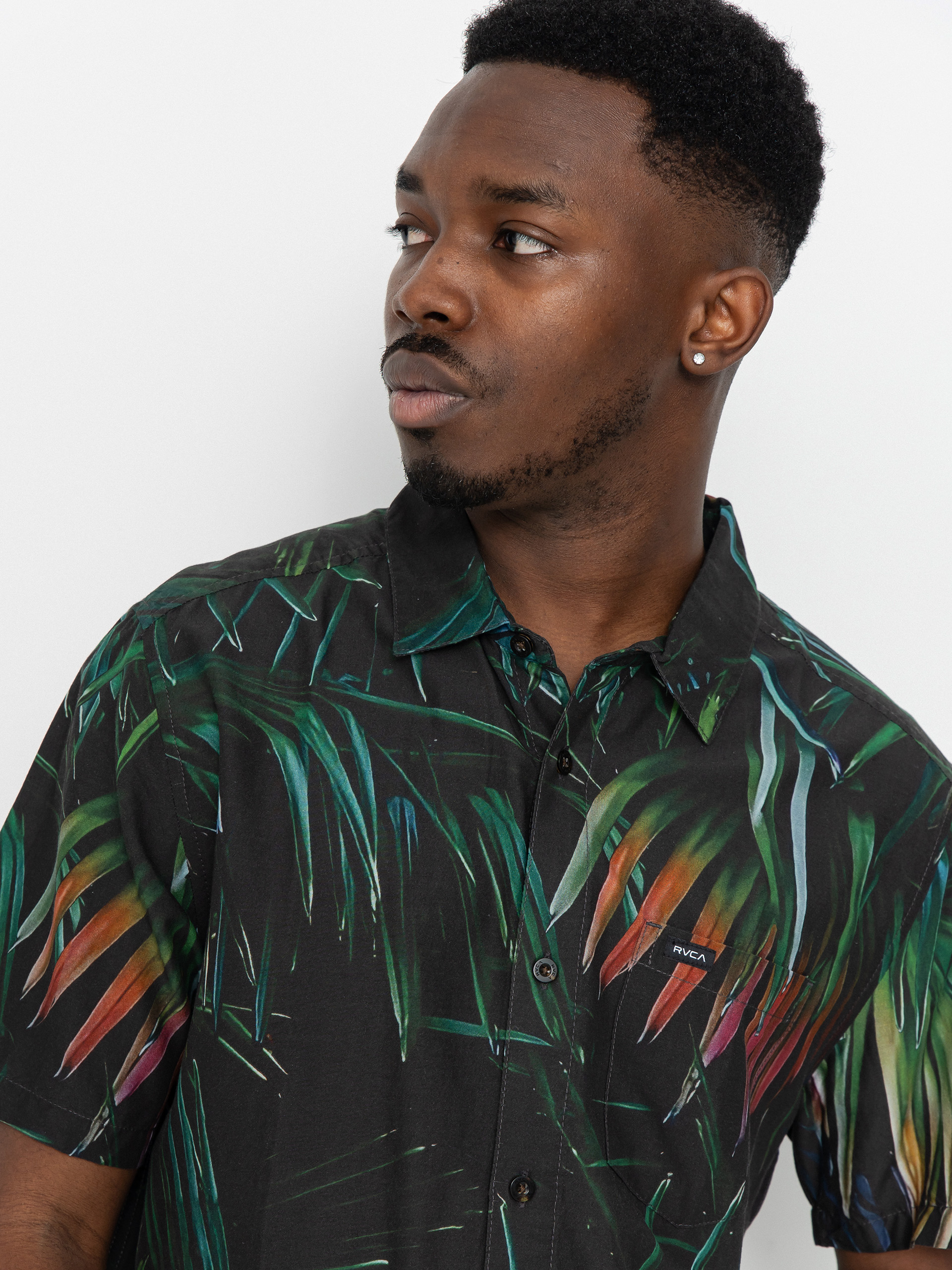 Koszula RVCA Hawaii Palms (black)