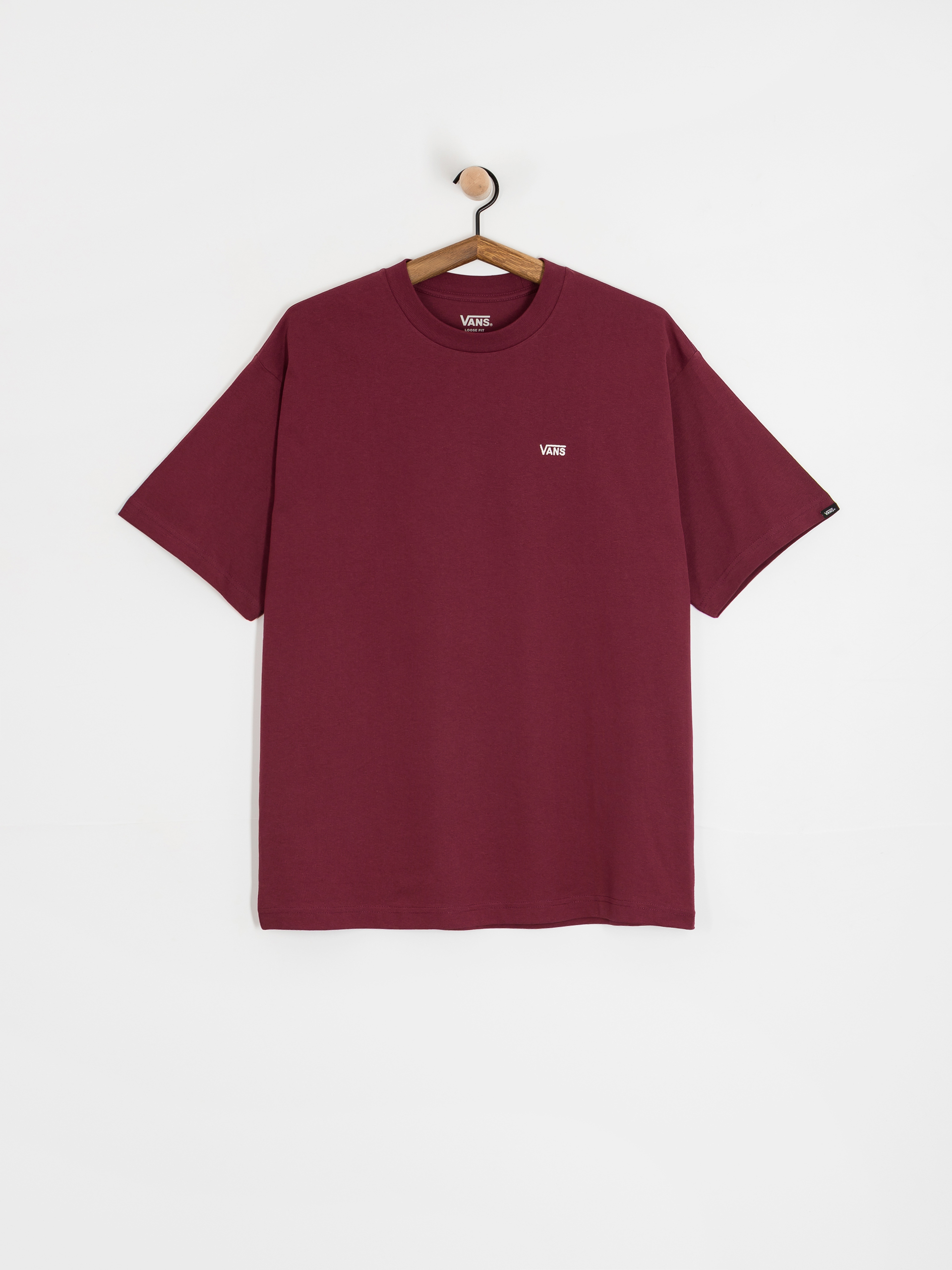 T-shirt Vans Left Chest II Loose (burgundy)