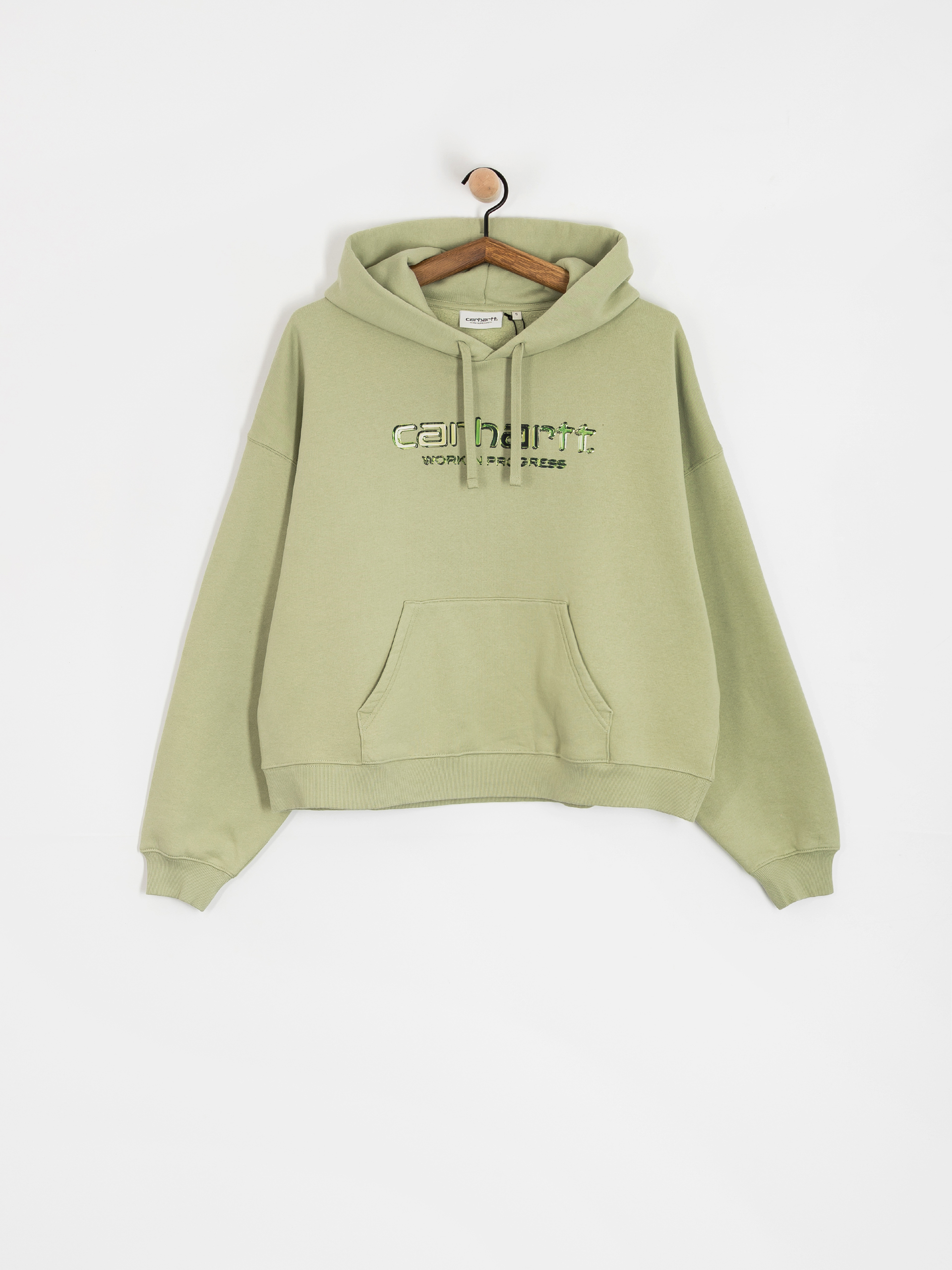 Bluza z kapturem Carhartt WIP Solar Chrome HD Wmn (pale olive)