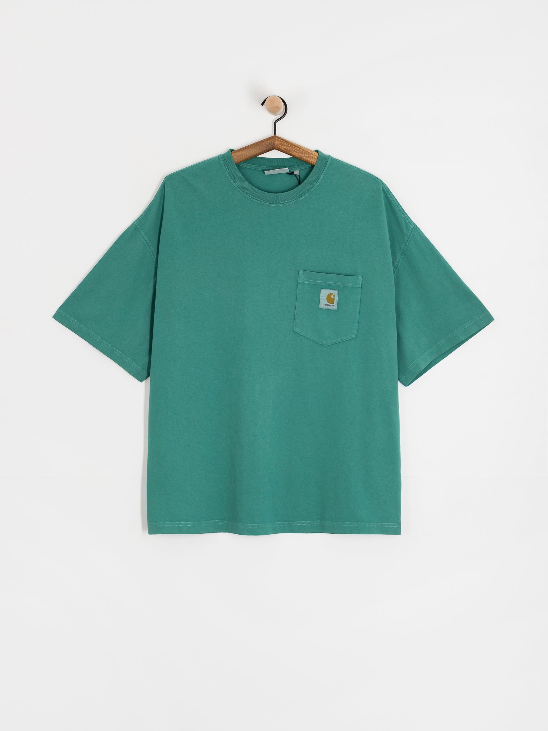 T-shirt Carhartt WIP Hudson Pocket (saguaro/chalk wash)