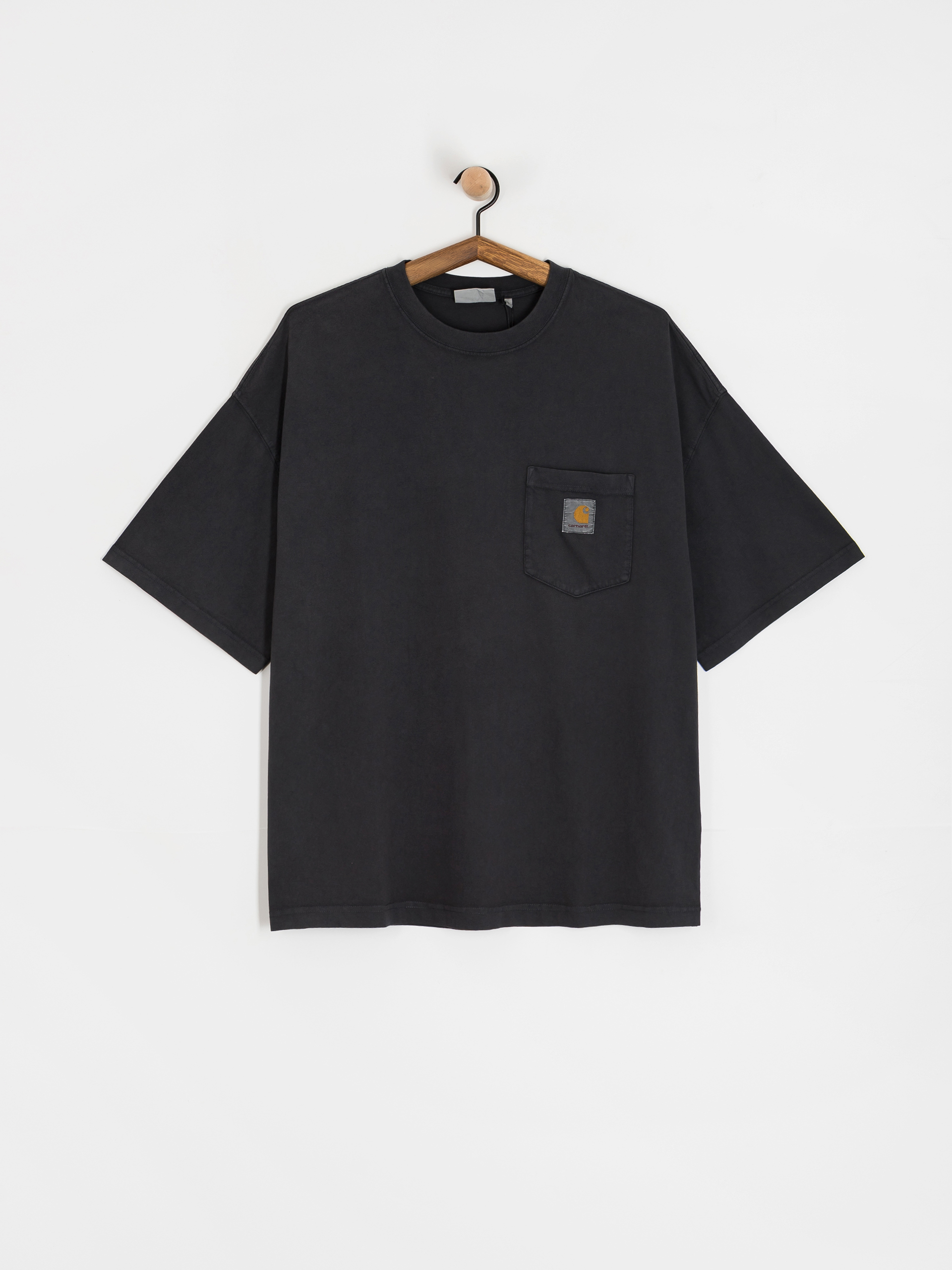 T-shirt Carhartt WIP Hudson Pocket (black/chalk wash)