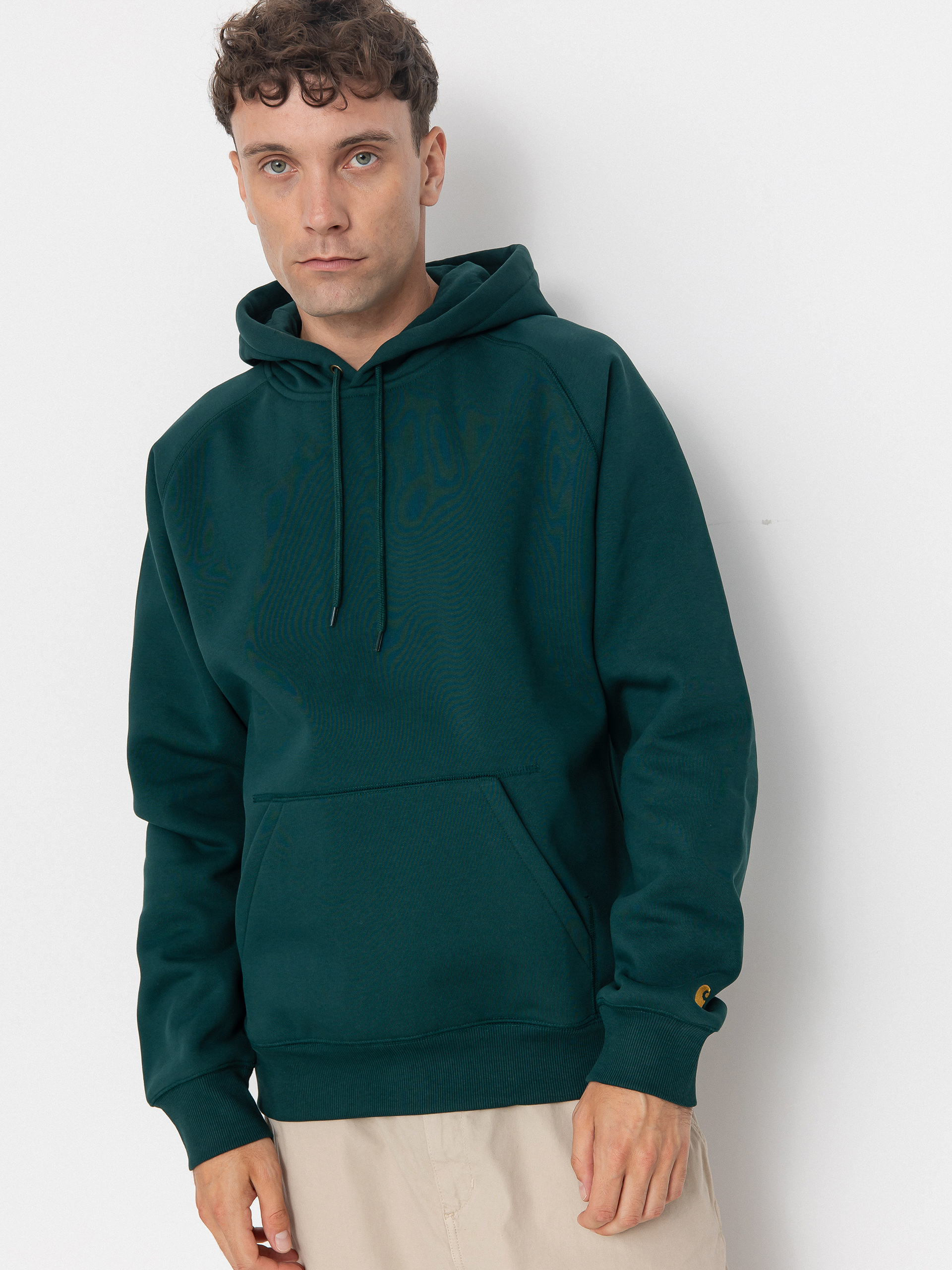 Bluza z kapturem Carhartt WIP Chase HD (dark fir/gold)