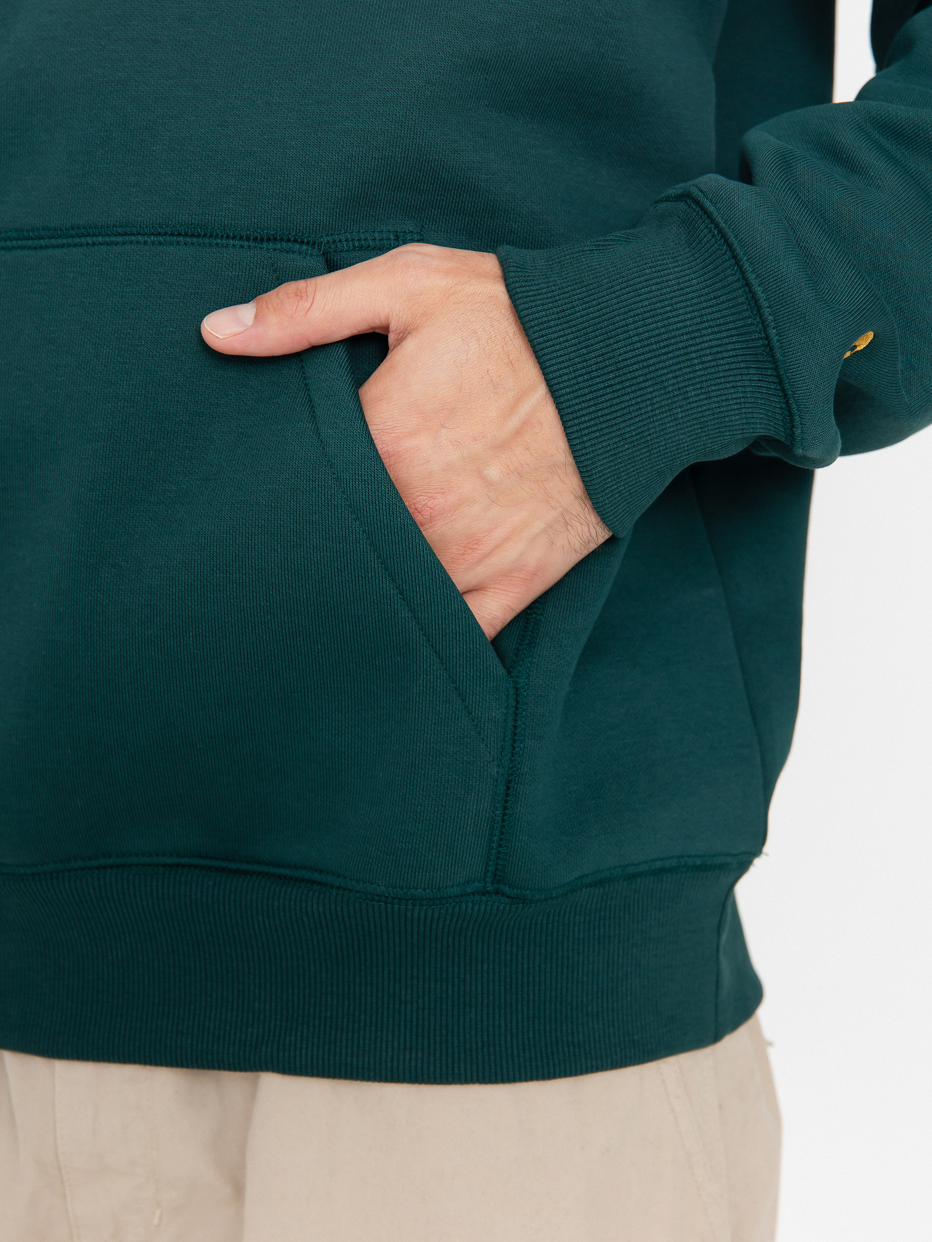 Bluza z kapturem Carhartt WIP Chase HD (dark fir/gold)