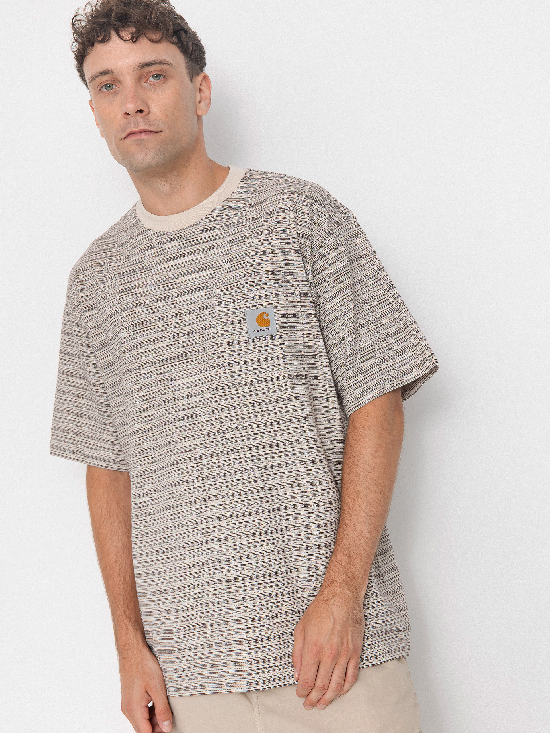 T-shirt Carhartt WIP Gellar Pocket (gellar stripe/wax)